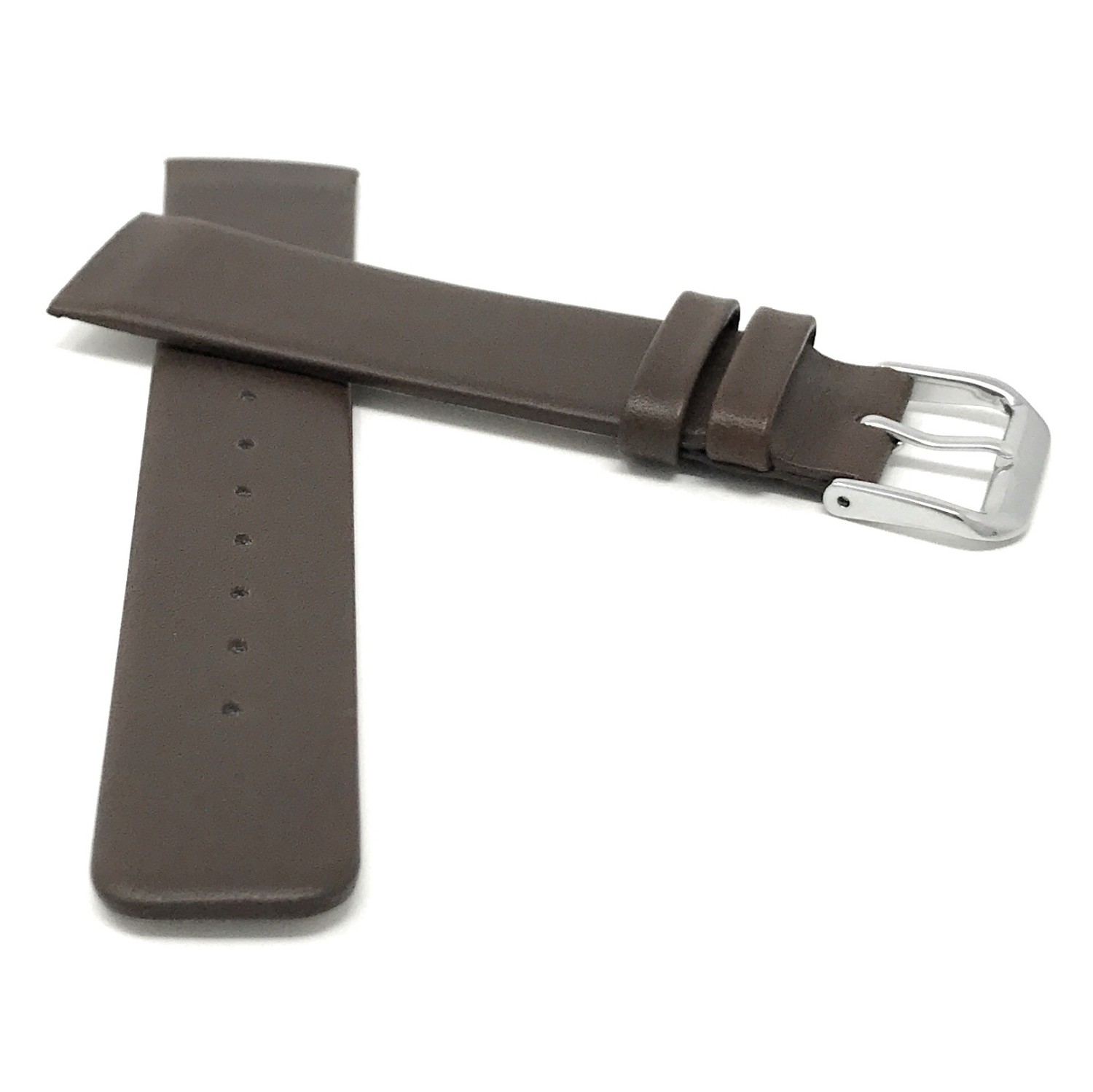18mm Brown Genuine Leather Replacement Watch Strap for Skagen