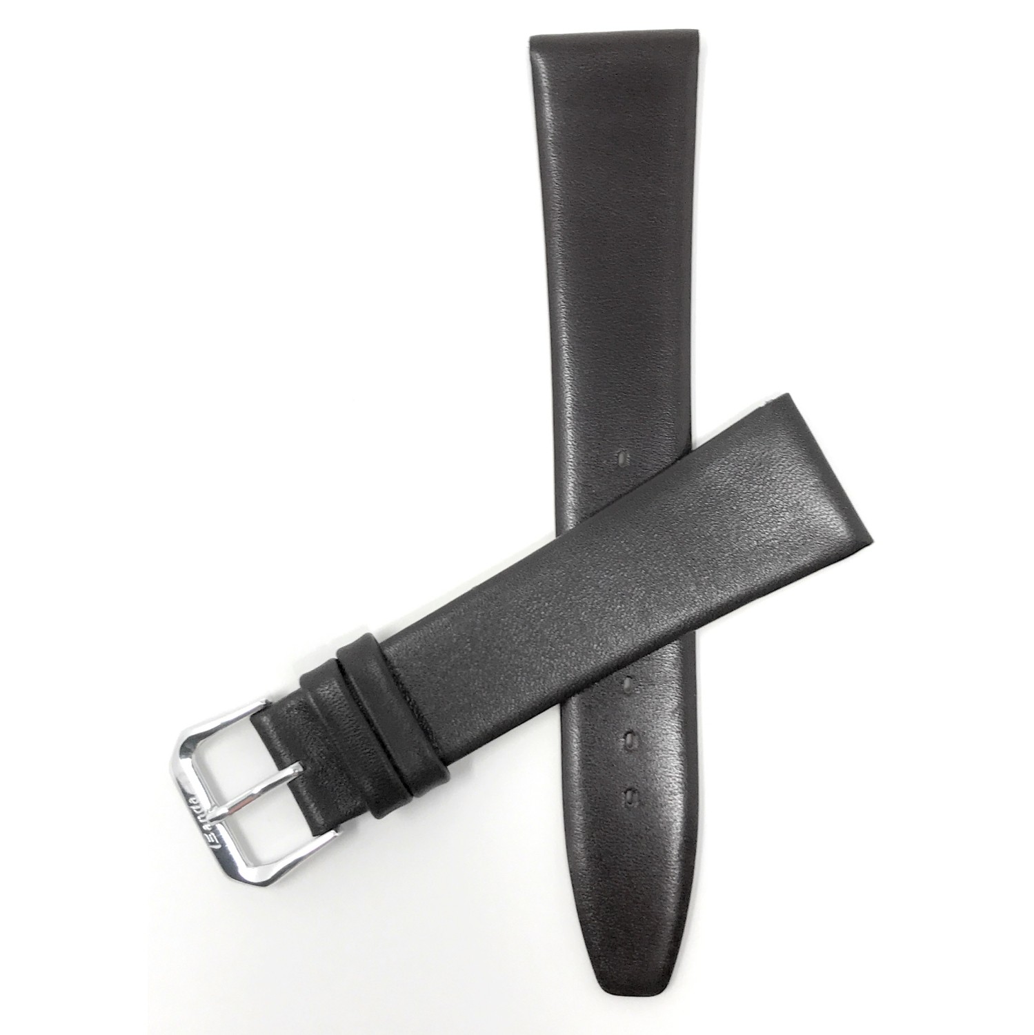 Extra Long 16mm Bracelet de montre en cuir véritable, brun