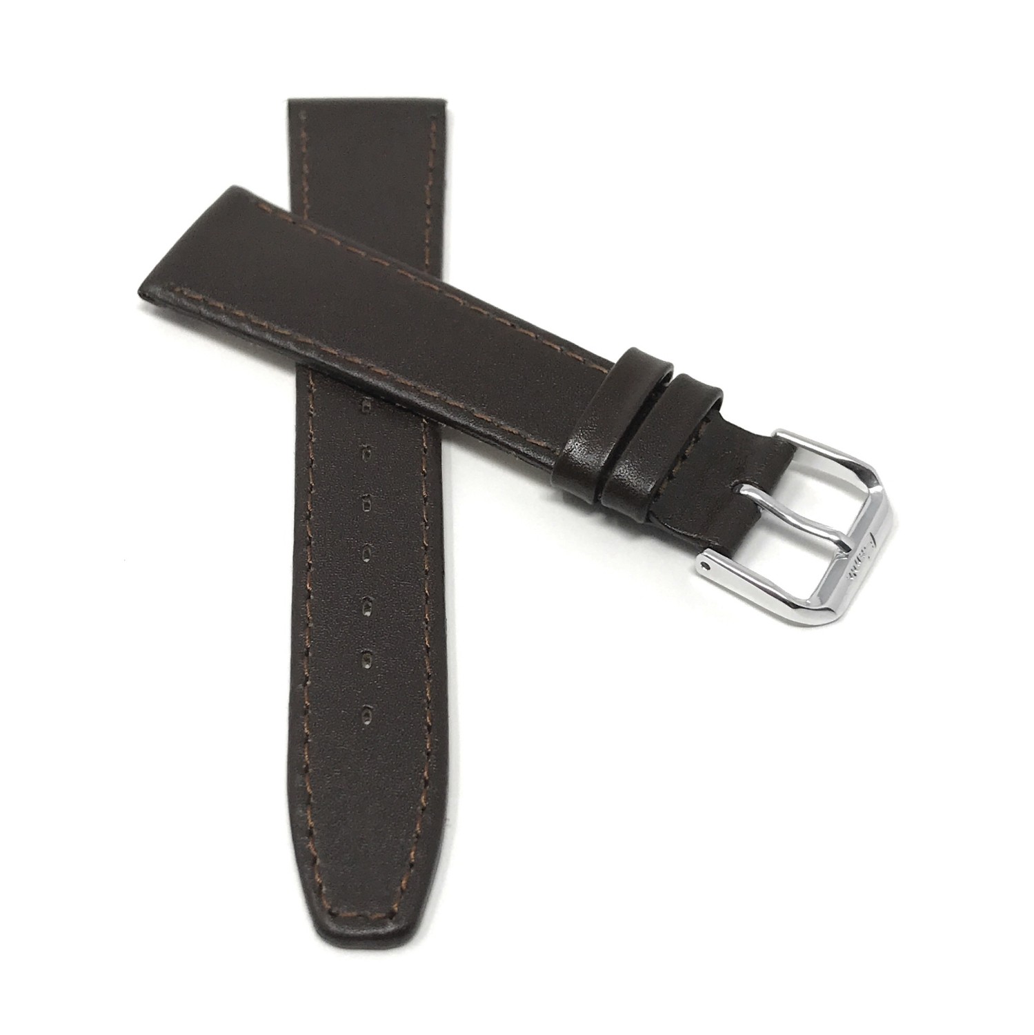 Extra Long, 20mm Brown Leather Smartwatch Strap for Skagen Hagen, Signatur and Hald Smartwatch
