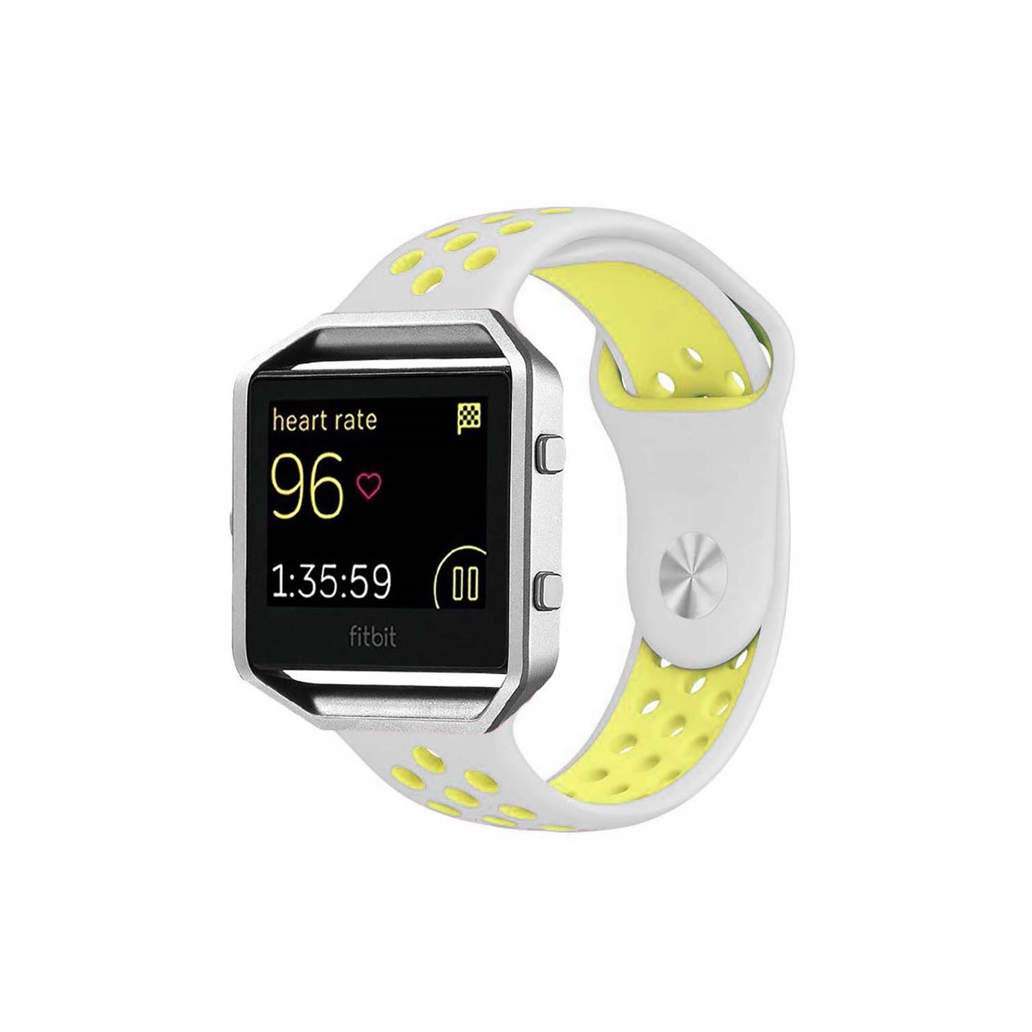 Fitbit Blaze Silcone Sport Long Strap in Grey and Yellow