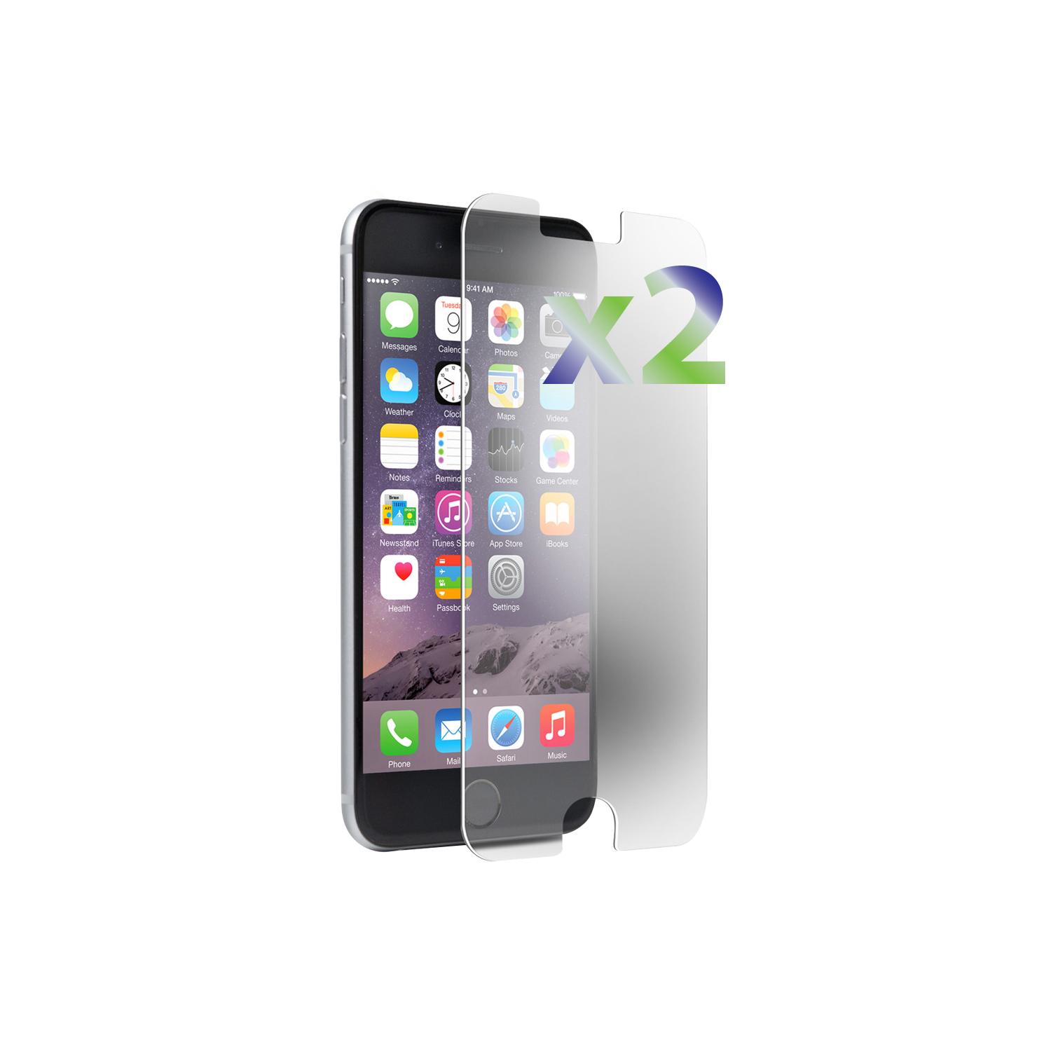 Exian iPhone 6 Plus Tempered Glass Screen Protector 2 Pieces