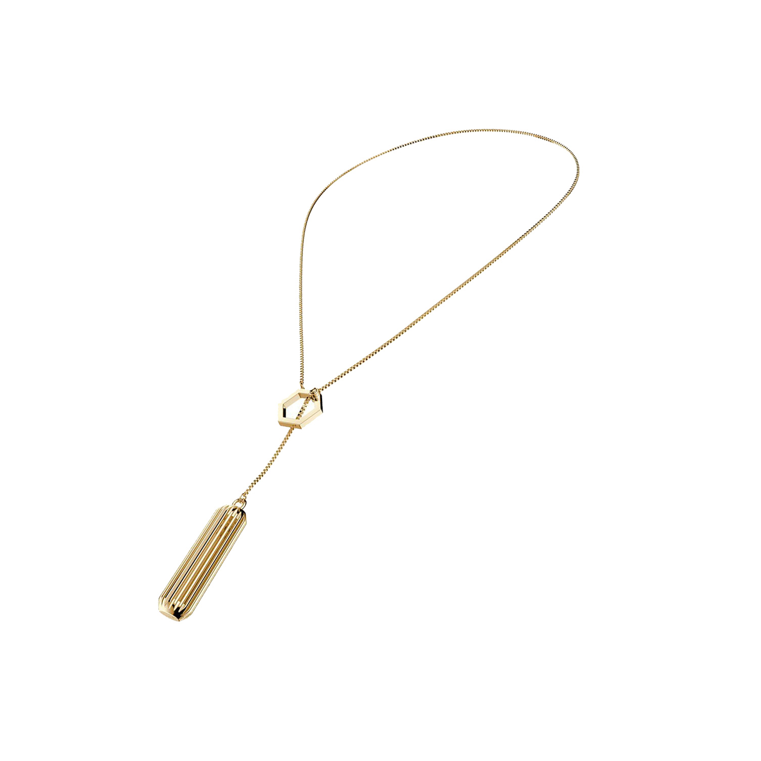 Fitbit Flex 2 Luxurious Stainless Steel Necklace in Yellow Gold
