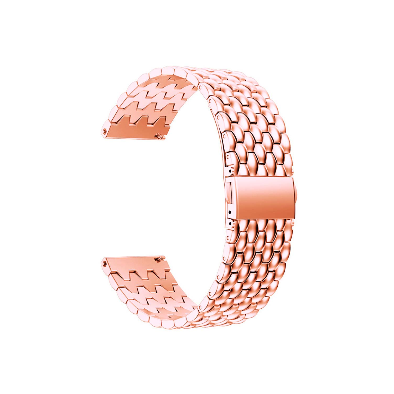 Fitbit Blaze Stailess Steel Beaded Band in Rose Gold