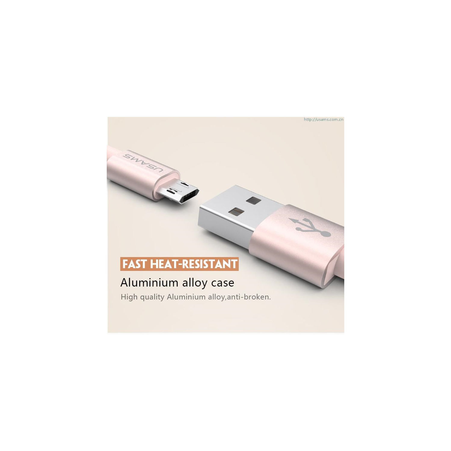 USAMS U-Knit Series Micro Reversible Cable Rose Colour