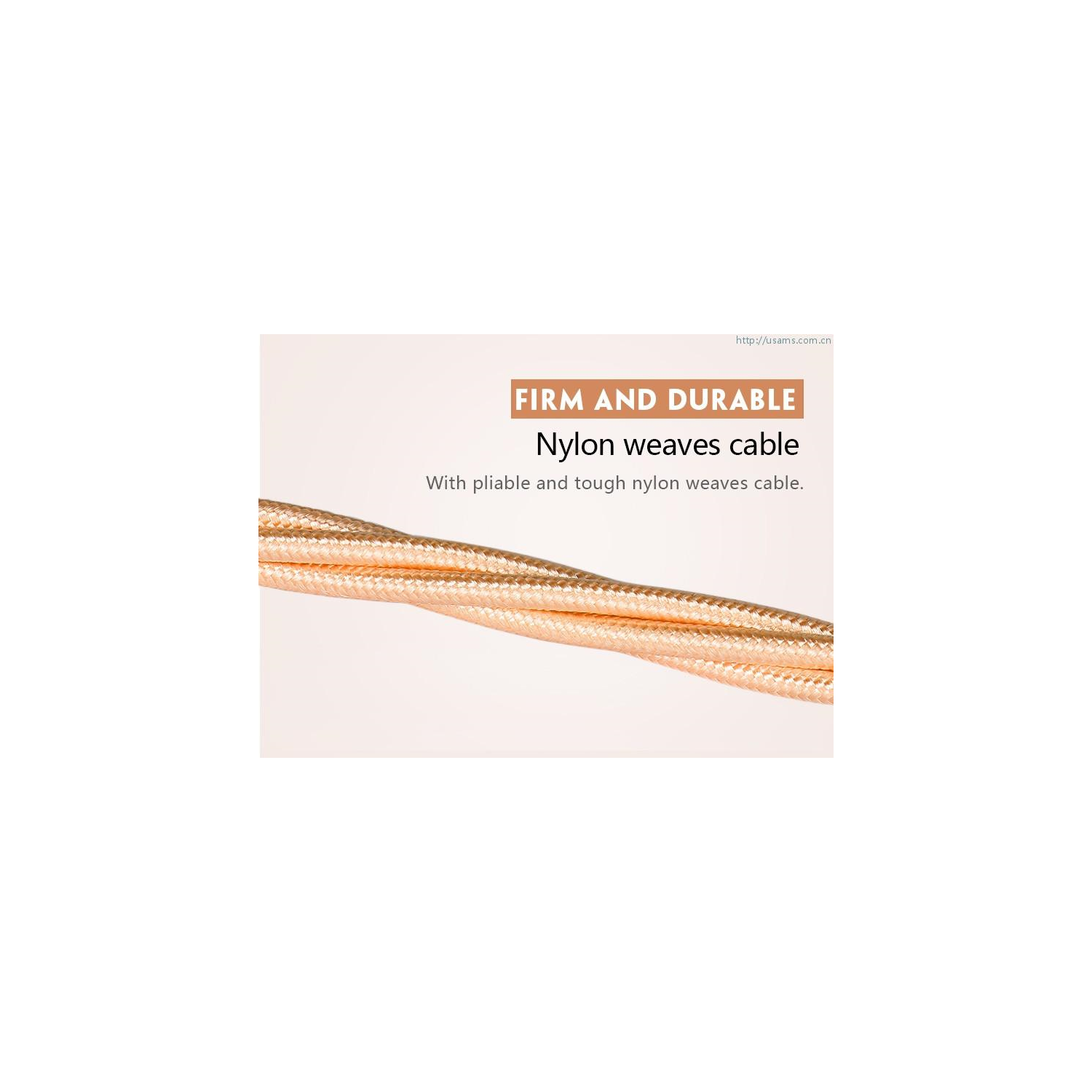 USAMS U-Knit Series Micro Reversible Cable Rose Colour