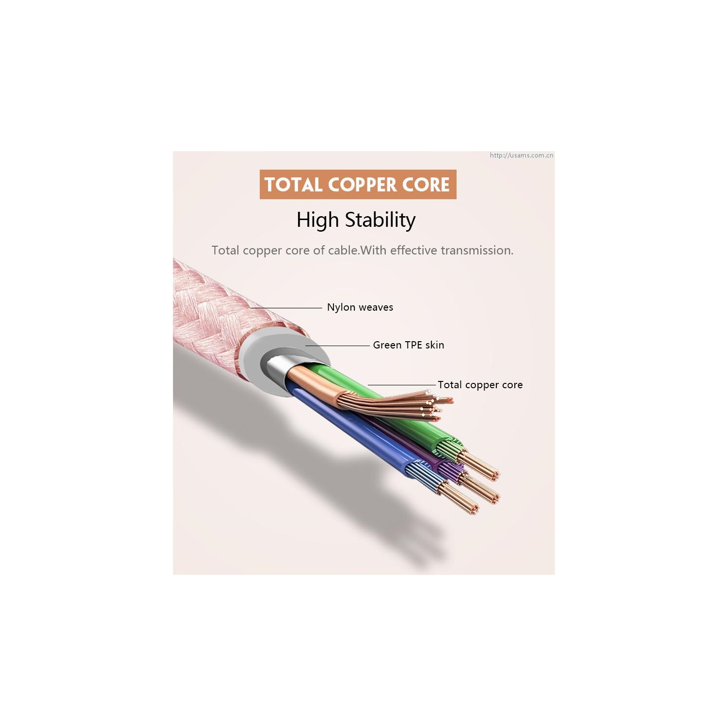 USAMS U-Knit Series Micro Reversible Cable Rose Colour