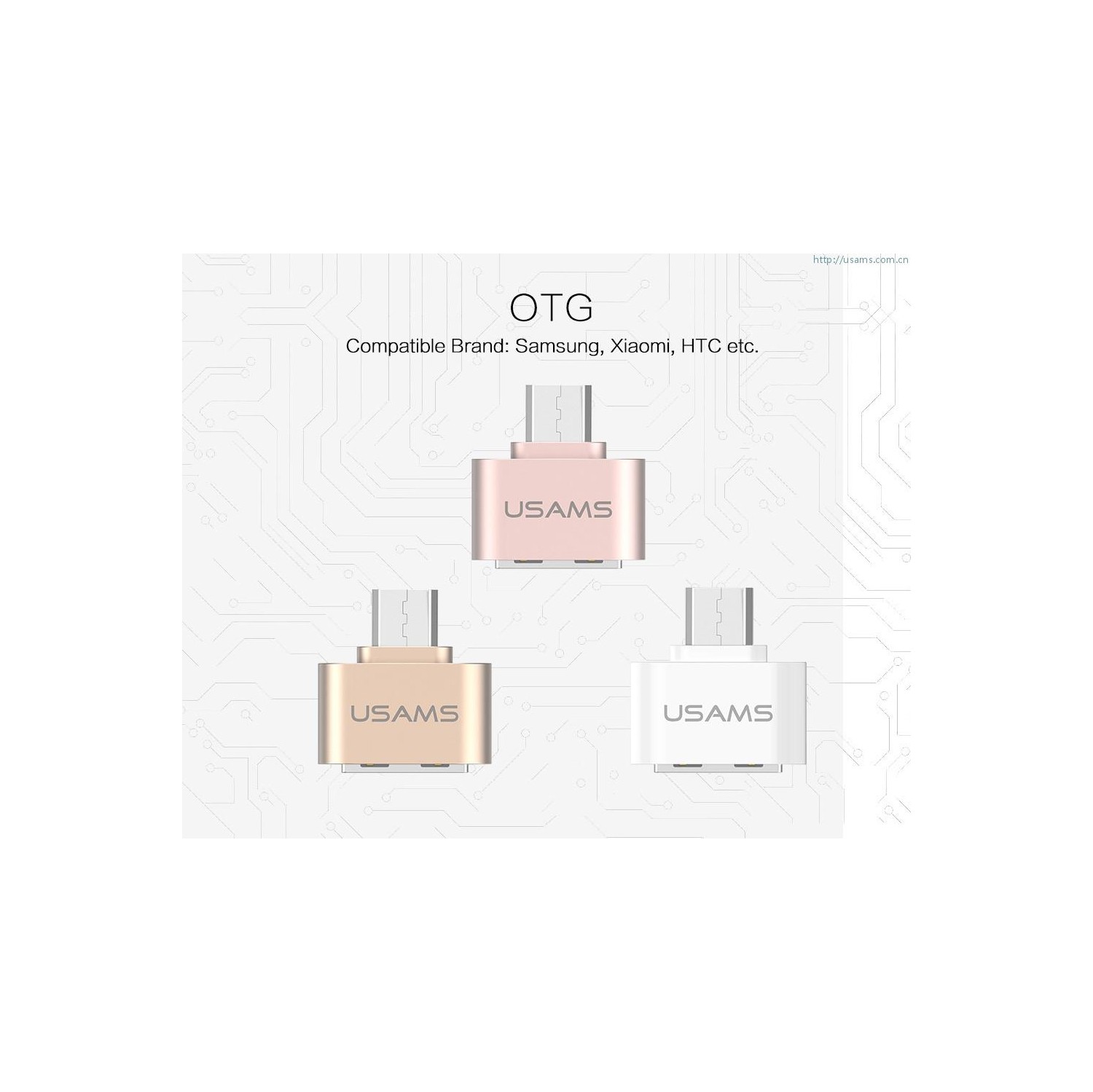 USAMS Micro USB OTG Adapter Gold Colour