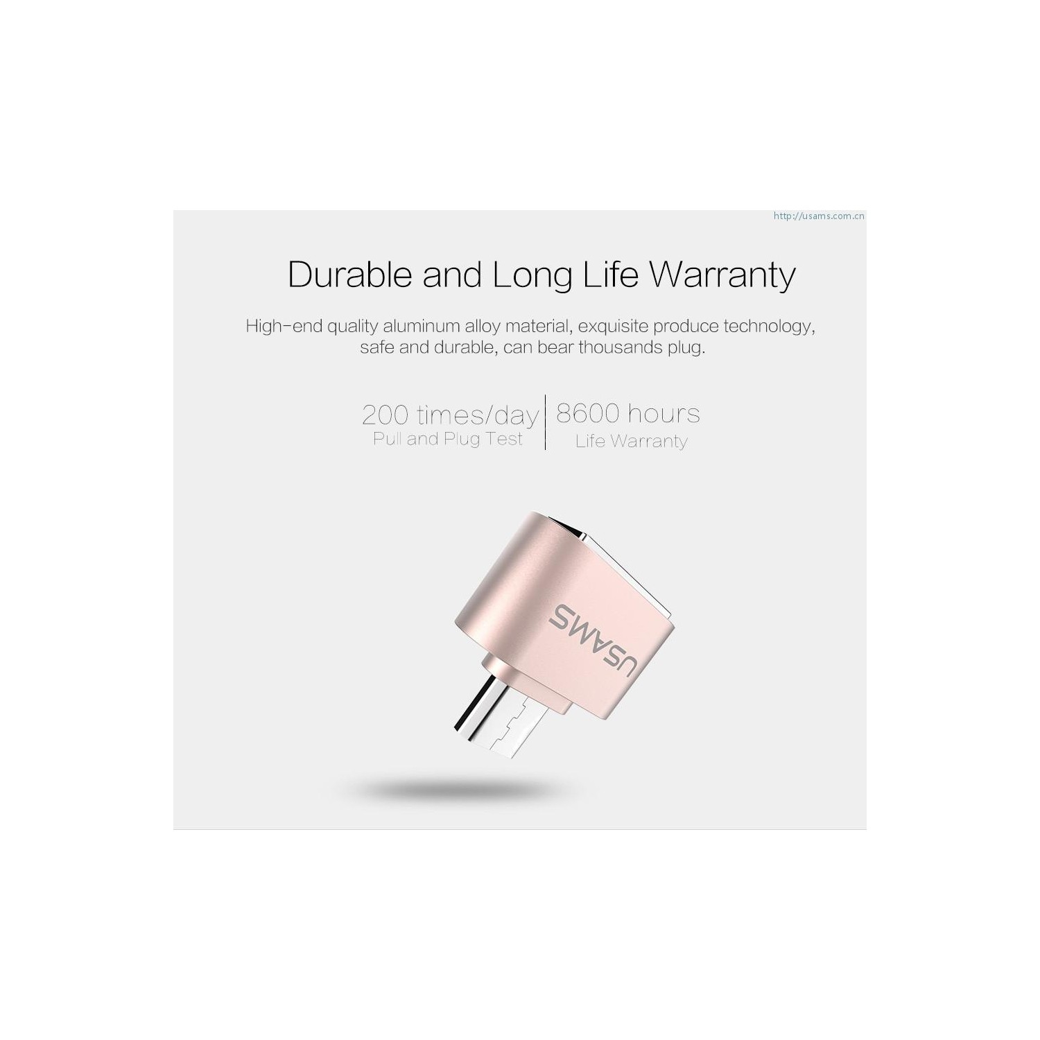 USAMS Micro USB OTG Adapter Gold Colour