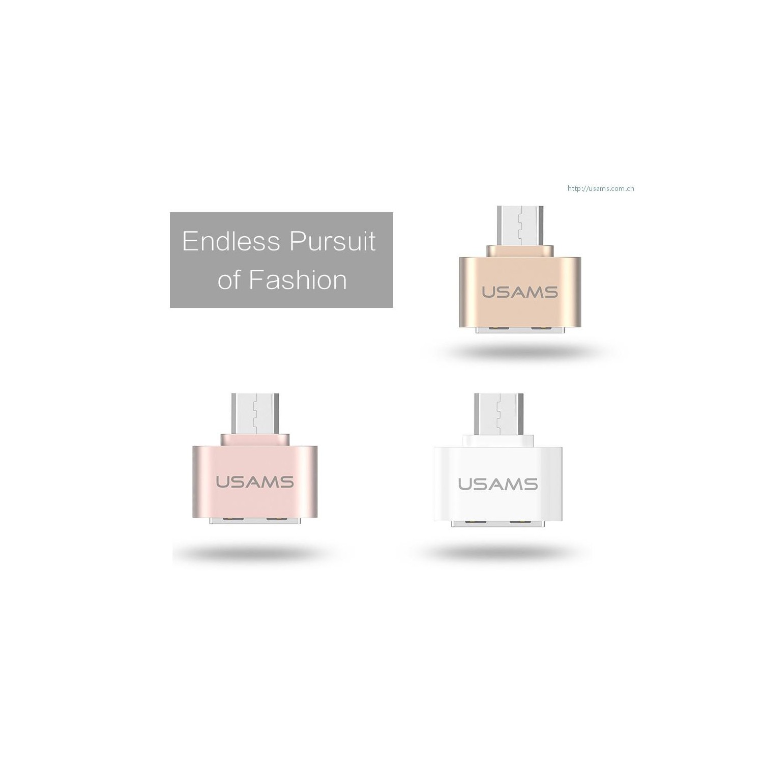 USAMS Micro USB OTG Adapter Rose Colour