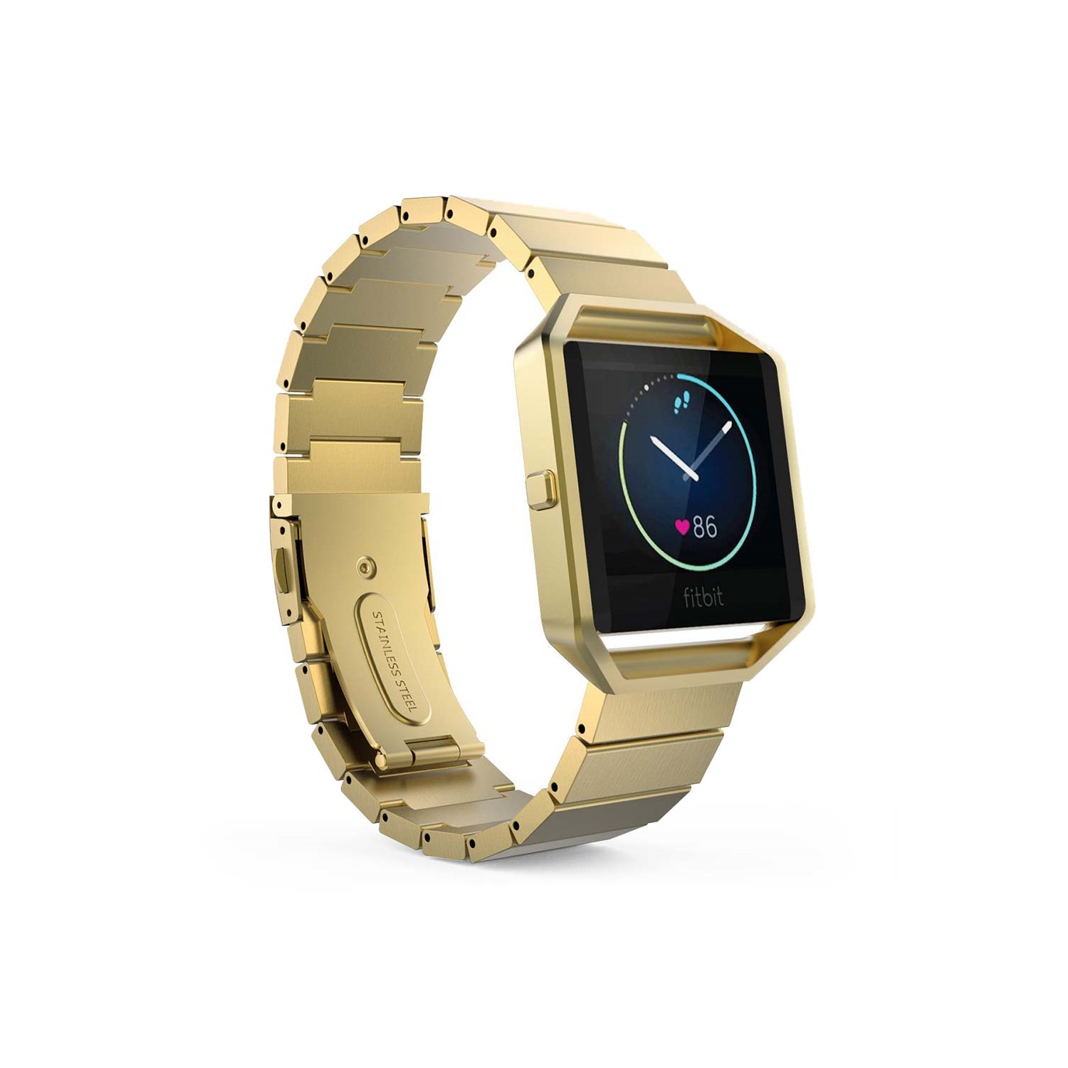 Fitbit Blaze Stainless Steel Wristwatch Strap in Yellow Gold