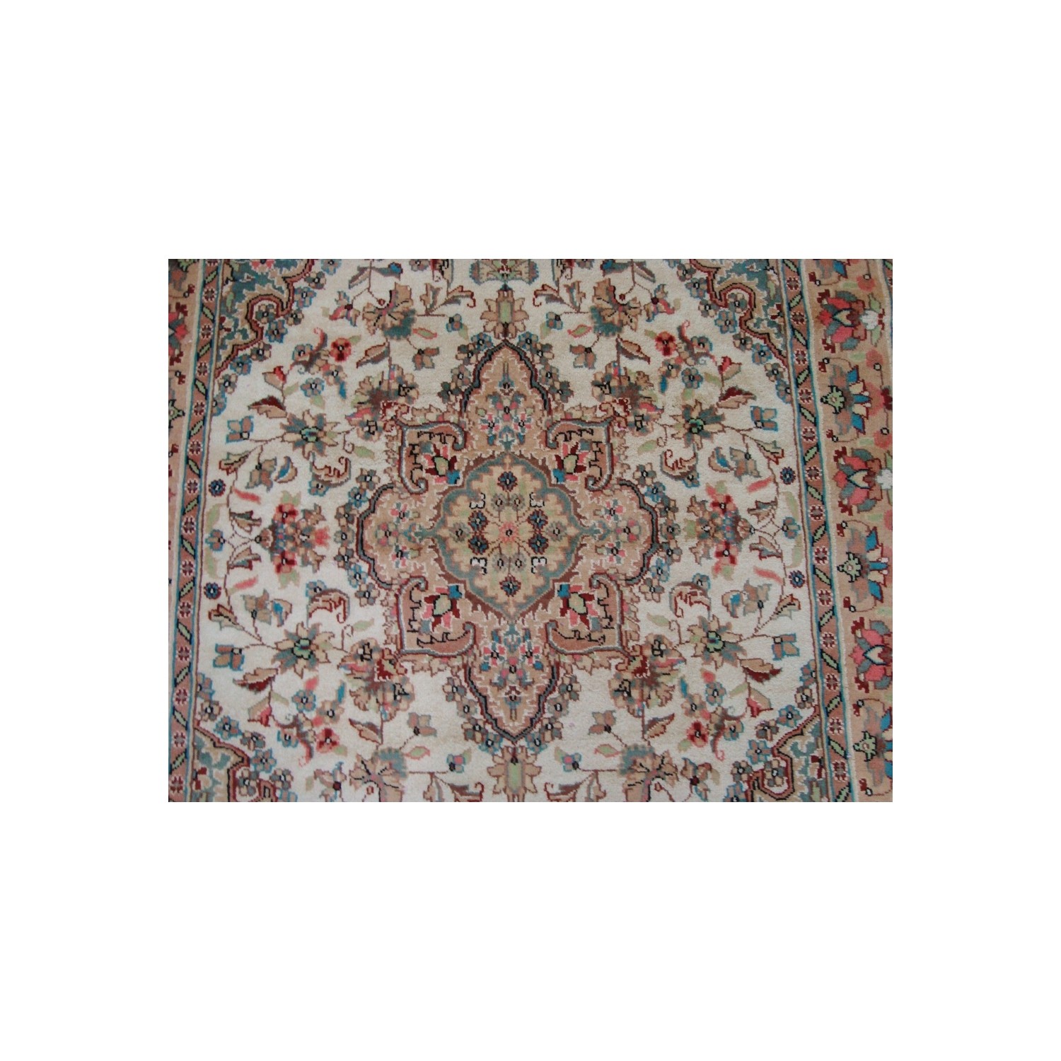 Ahmedani Sarafia Beauty Floral Oriental Hand Knotted Wool Silk Carpet 6.0' x 4.2' Area Rug - Multi-Colour