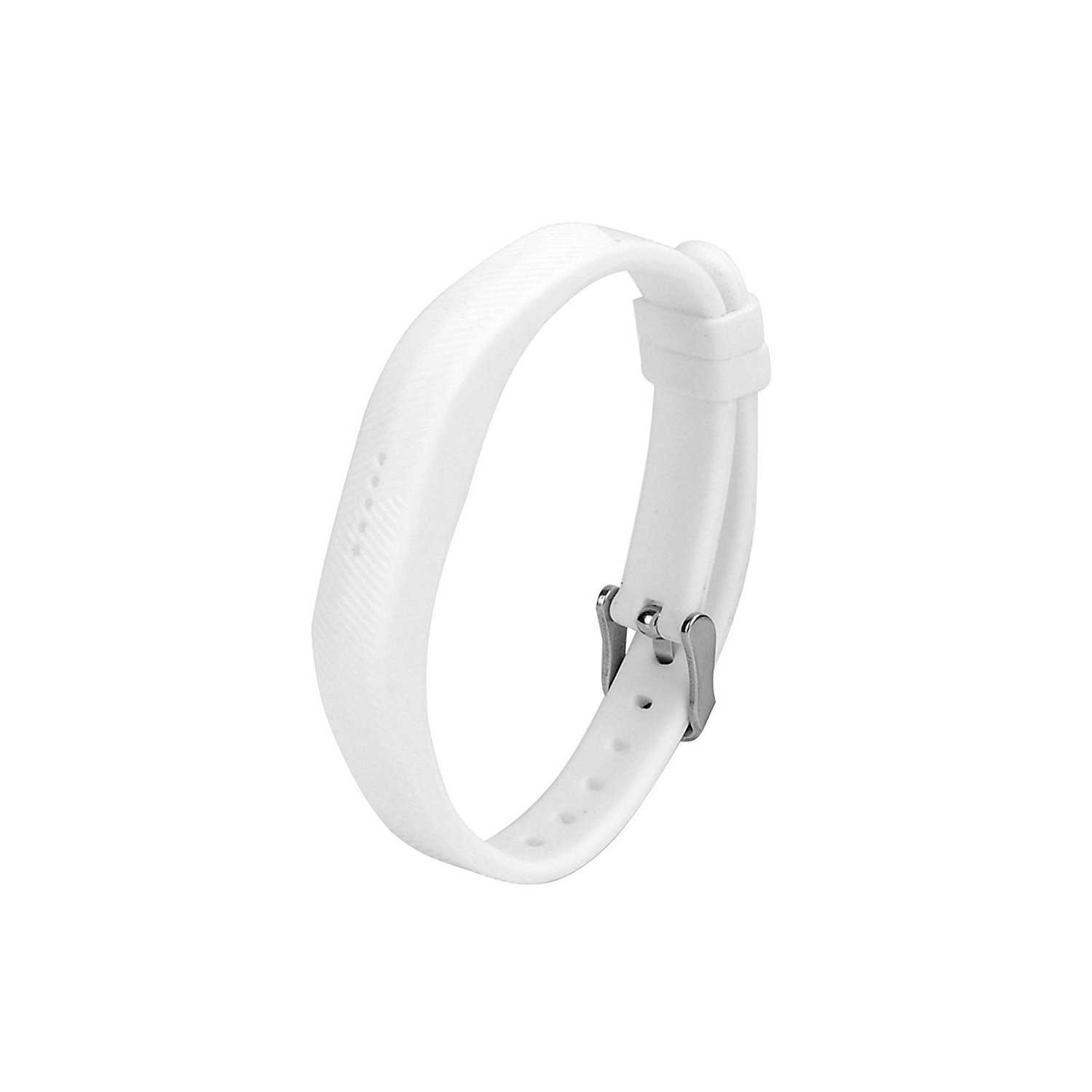 Fitbit Flex 2 Silicone Rubber w Polished Buckle in White