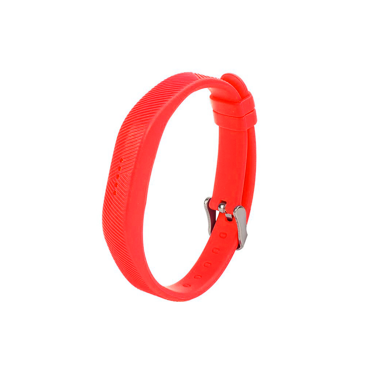 Fitbit Flex 2 Silicone Rubber w Polished Buckle  in Red