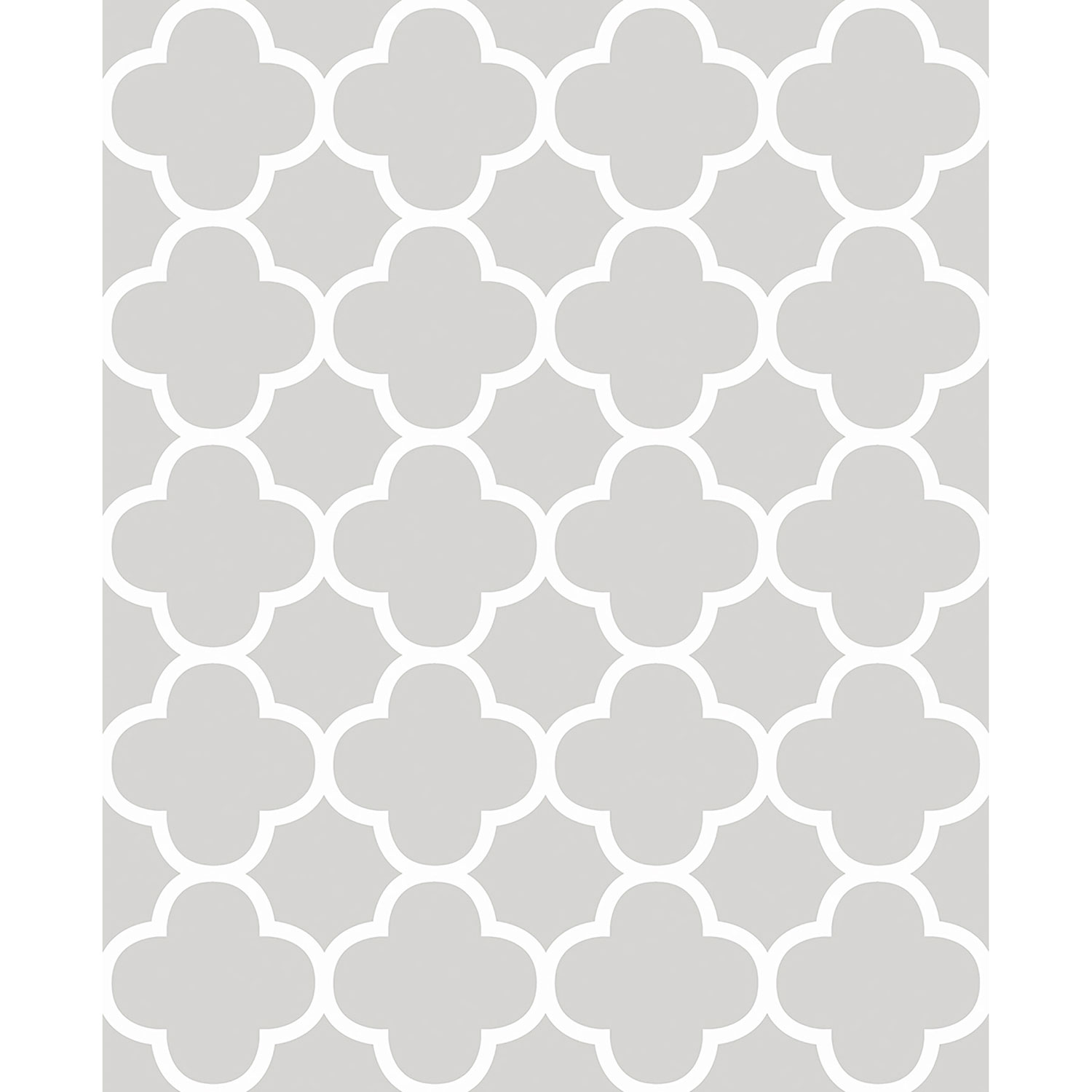 A-Street Prints Symetrie Quatrefoil Wallpaper - Origin Grey