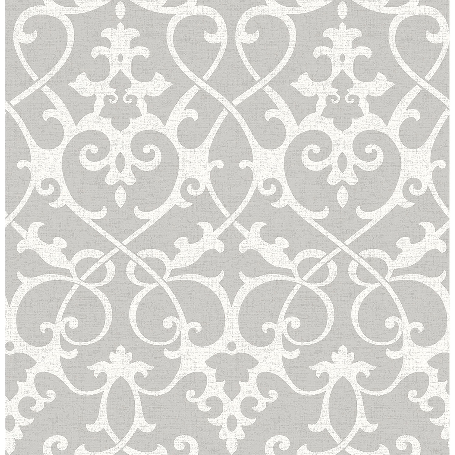 Papier peint Symetrie Ironwork d'A-Street Prints - Gris