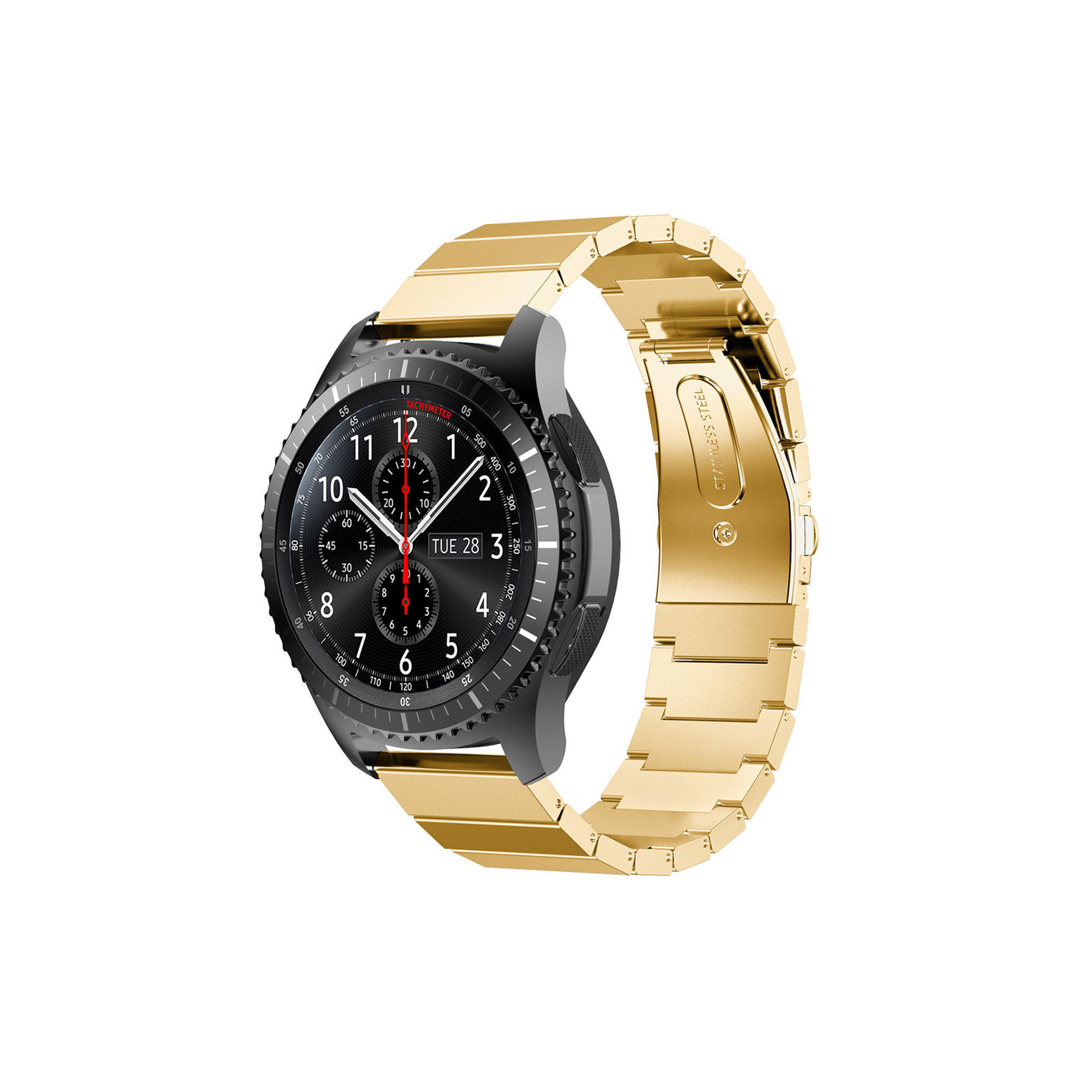 Stainless Steel Strap For Samsung Gear S3 Classic/Frontier in Yellow Gold