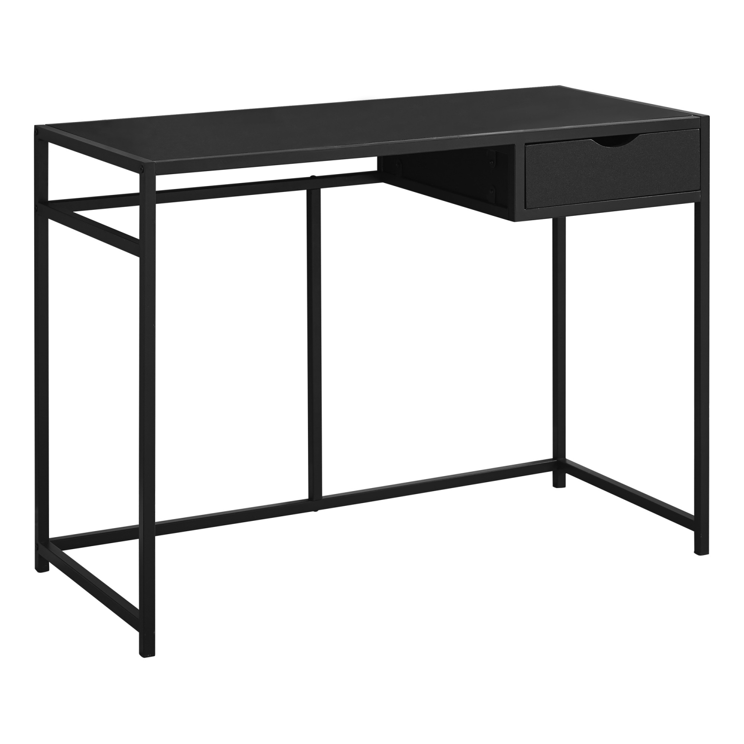 COMPUTER DESK - 42"L / BLACK / BLACK METAL