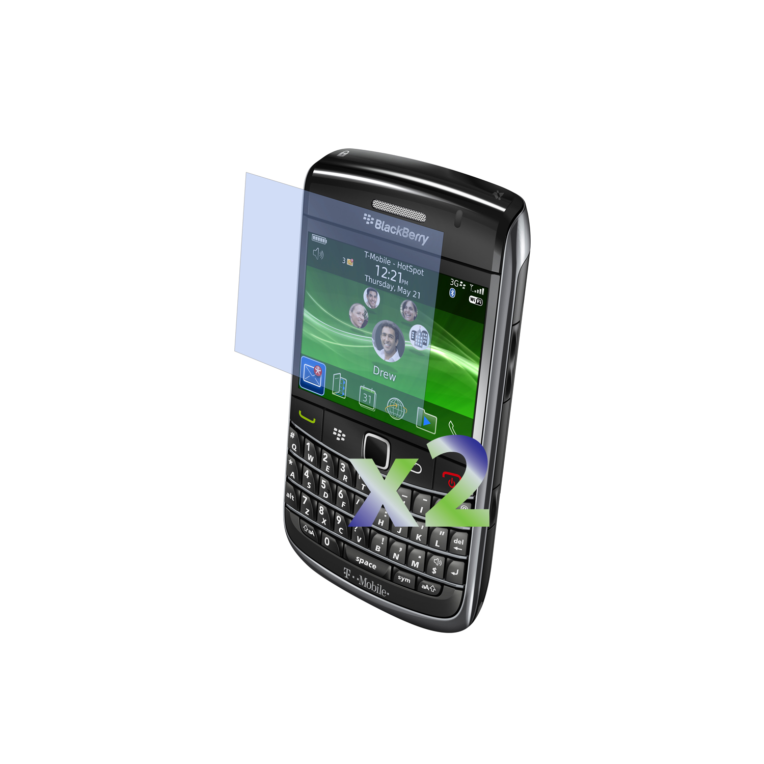 Exian Blackberry Bold 9700 Screen Protectors X 2 Clear