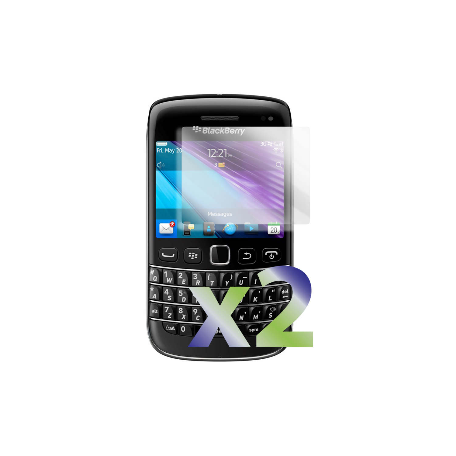 Exian Blackberry Bold 9790 Screen Protectors X 2 Anti-Glare