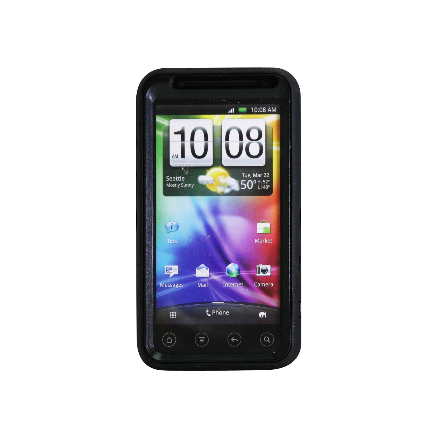 Exian Fitted Hard Shell Case for HTC Evo 3D - Black