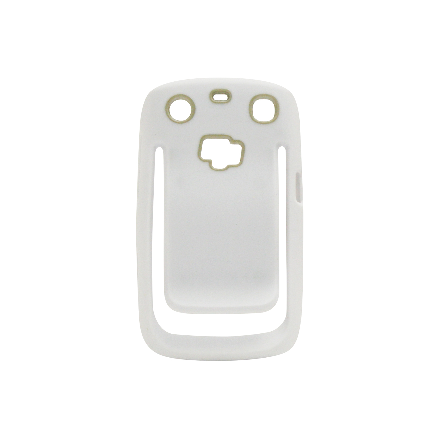 Étui mince en TPUR d'Exian pour Curve 9360 de BlackBerry avec pince de ceinture, blanc