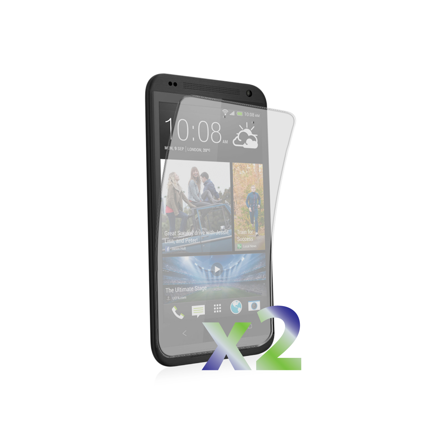 Protecteur d'écran d'Exian pour Desire 601 X 2 de HTC, transparent