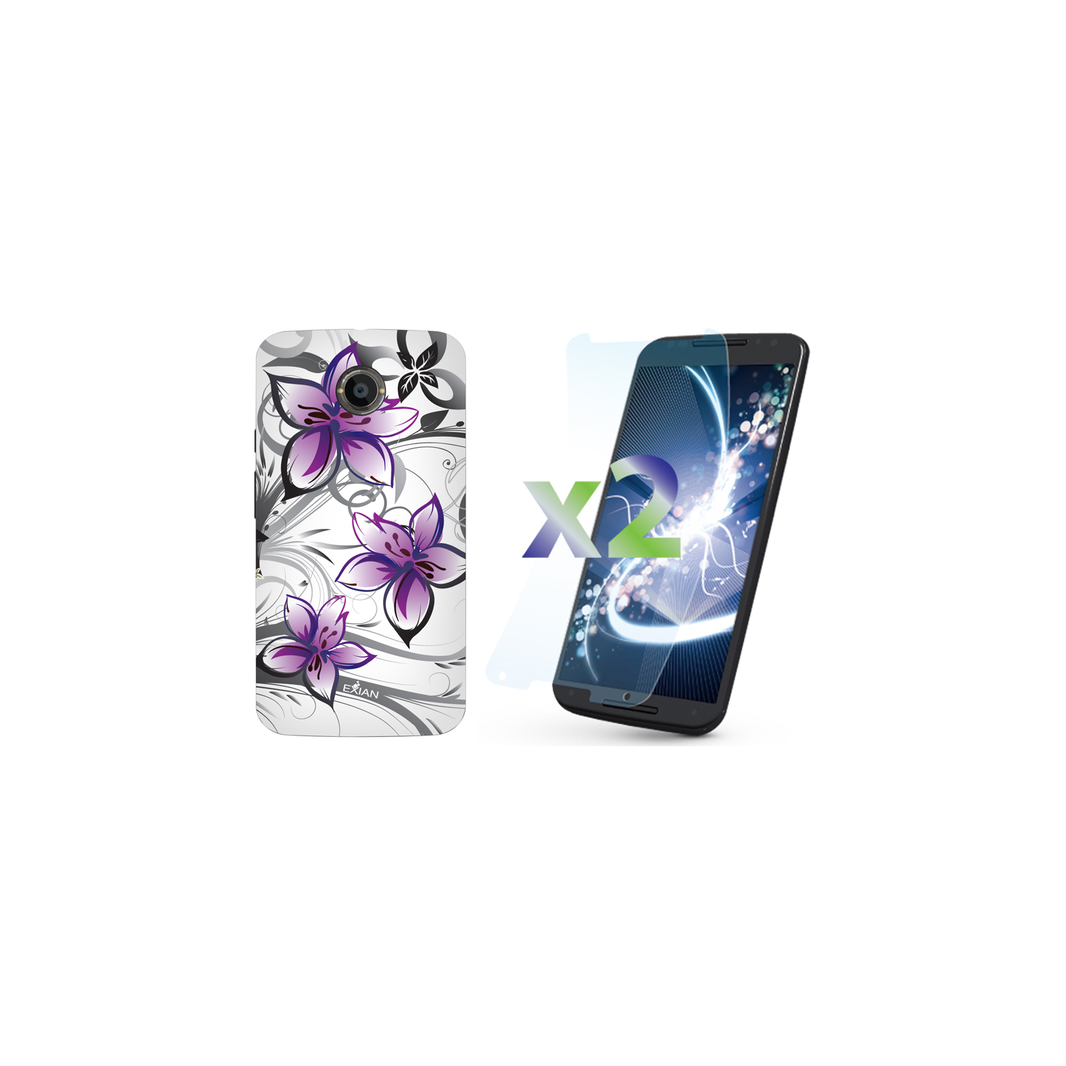 Étui souple ajusté d'Exian - Blanc