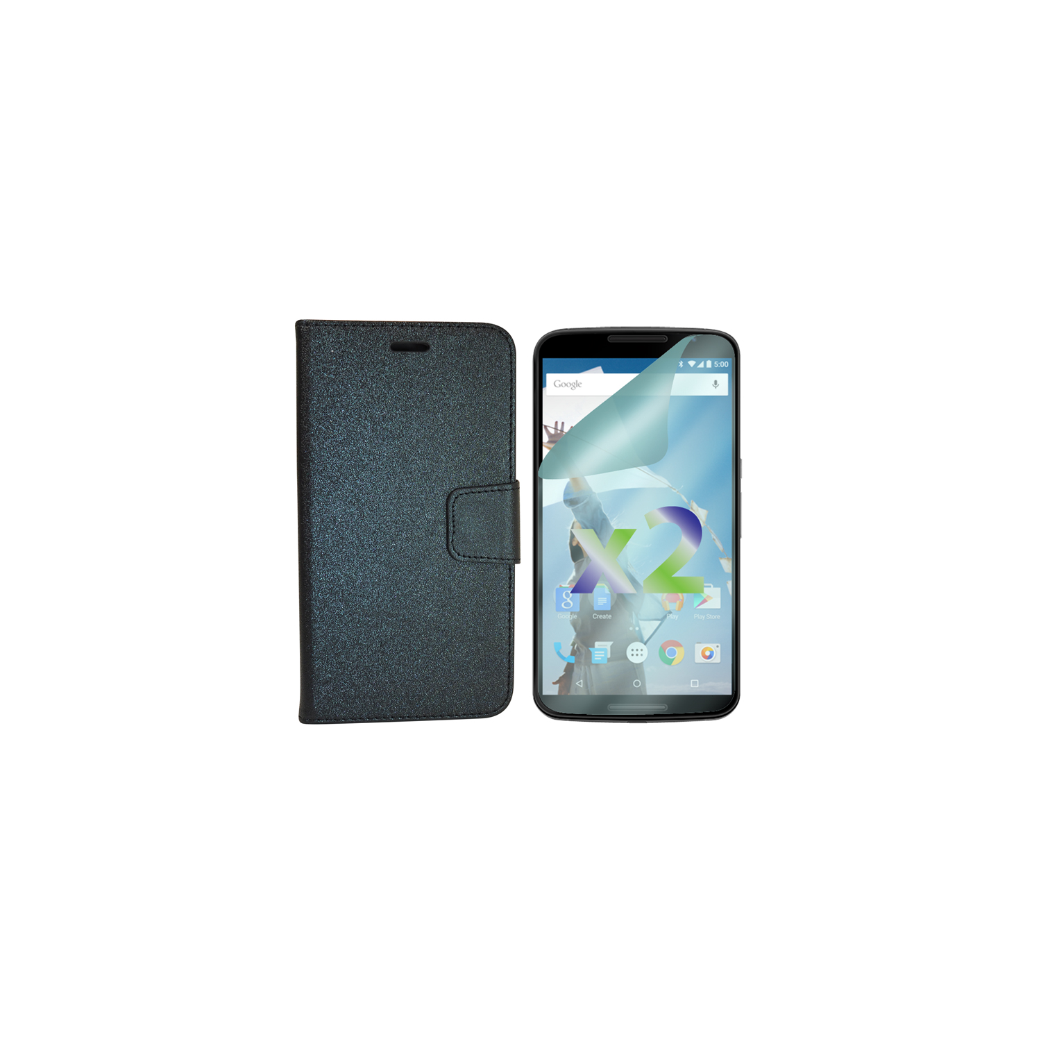 Exian Fitted Soft Shell Case for Nexus - Black