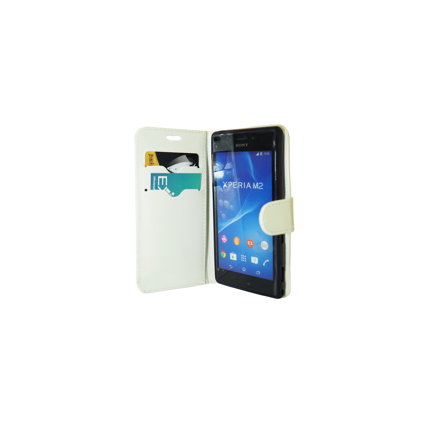 Exian Fitted Soft Shell Case for Sony Xperia M2 - White