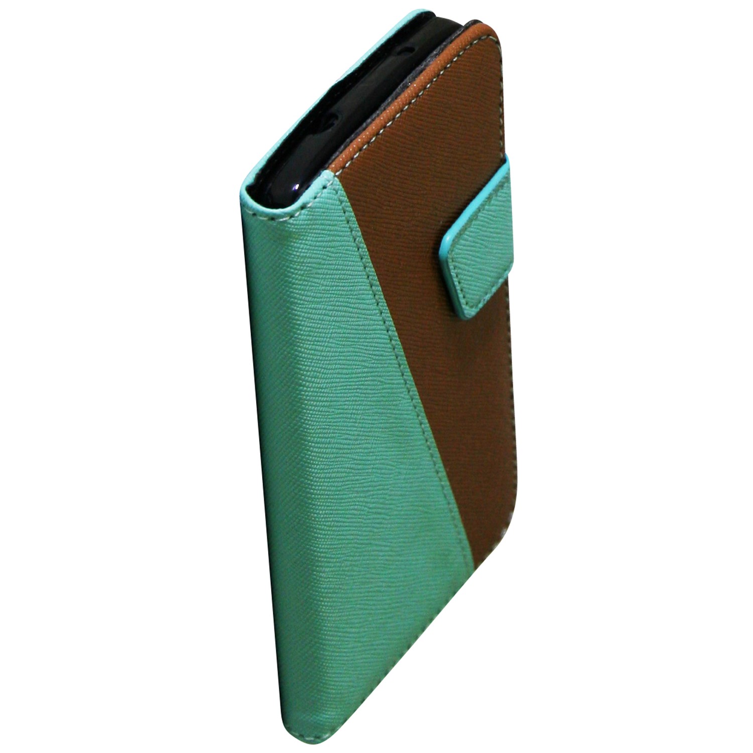 Exian LG Google Nexus 5 PU Leather Wallet Exian Design 2-Tone Color Green/Brown