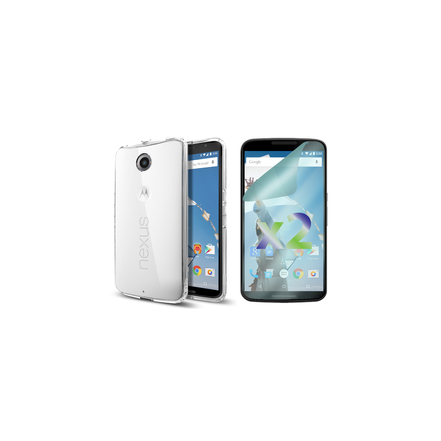 Exian Fitted Soft Shell Case for Nexus - Clear