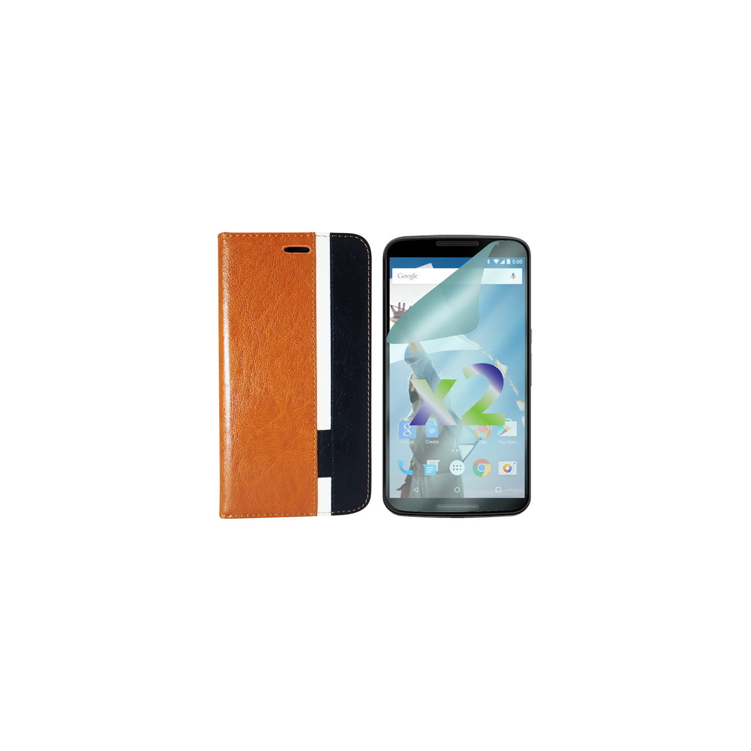 Exian Fitted Soft Shell Case for Nexus - Brown