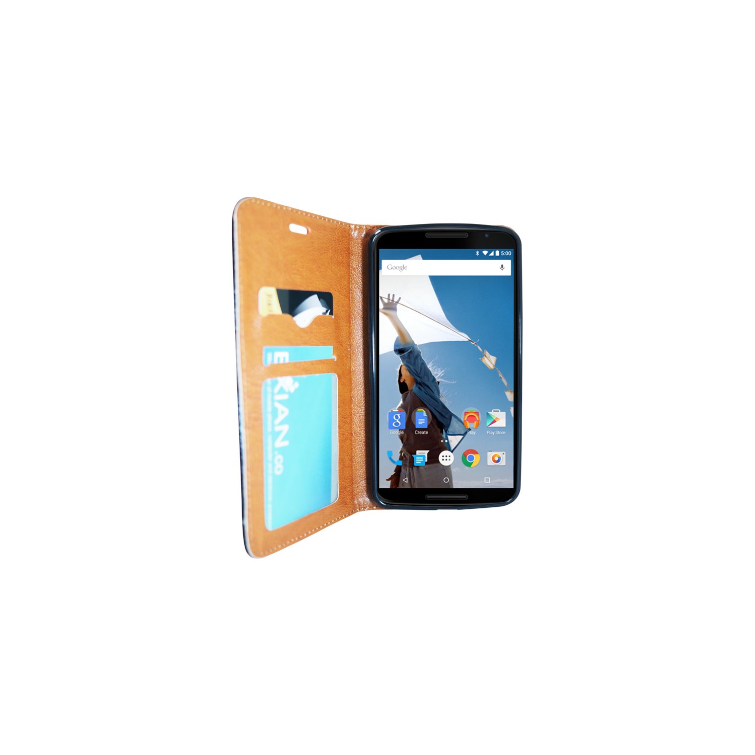 Exian Fitted Soft Shell Case for Nexus - Brown