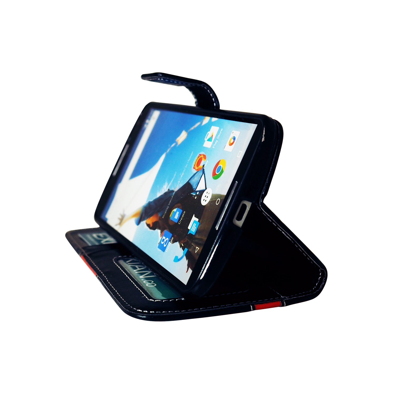 Exian Fitted Soft Shell Case for Nexus - Black/Red