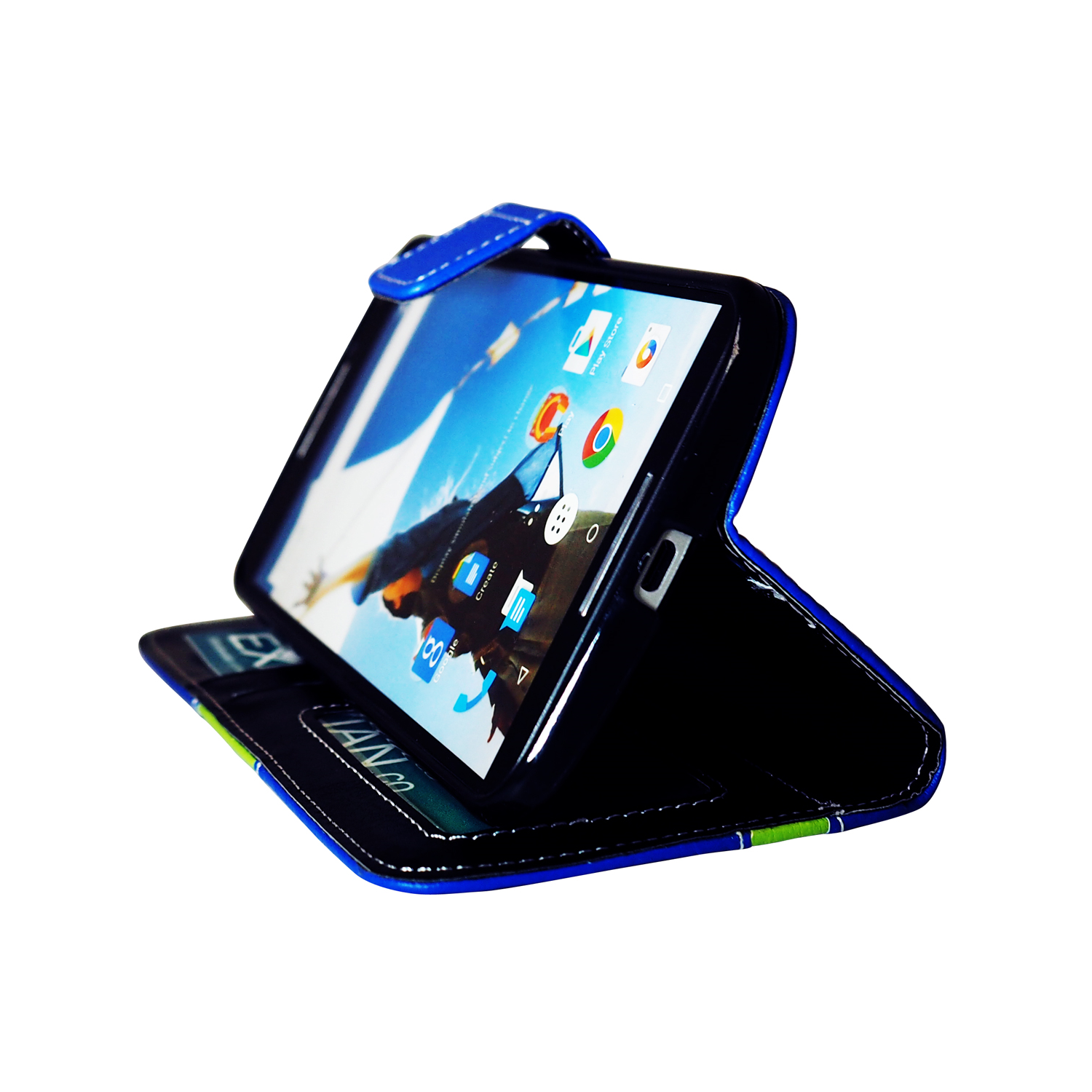 Exian Fitted Soft Shell Case for Nexus - Blue/Green