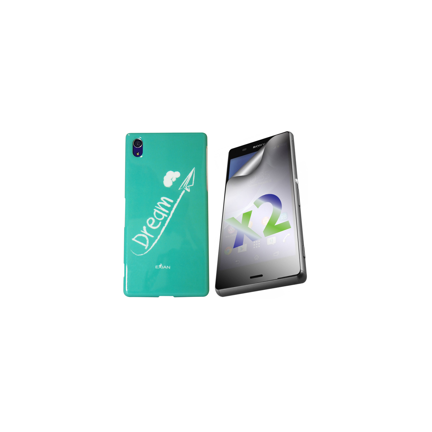 Exian Fitted Soft Shell Case for Sony Xperia Z3 - Teal