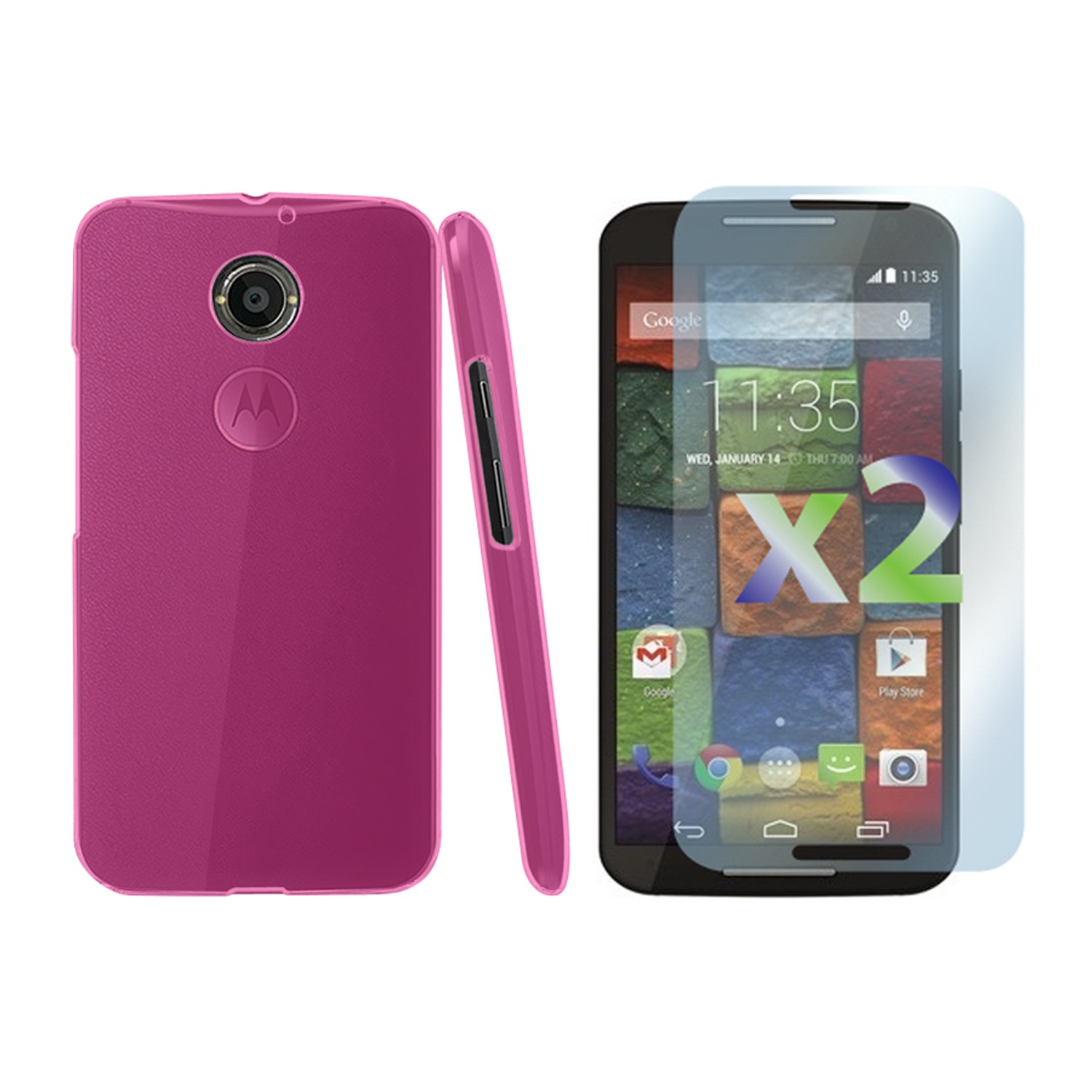 Exian Fitted Soft Shell Case - Hot Pink