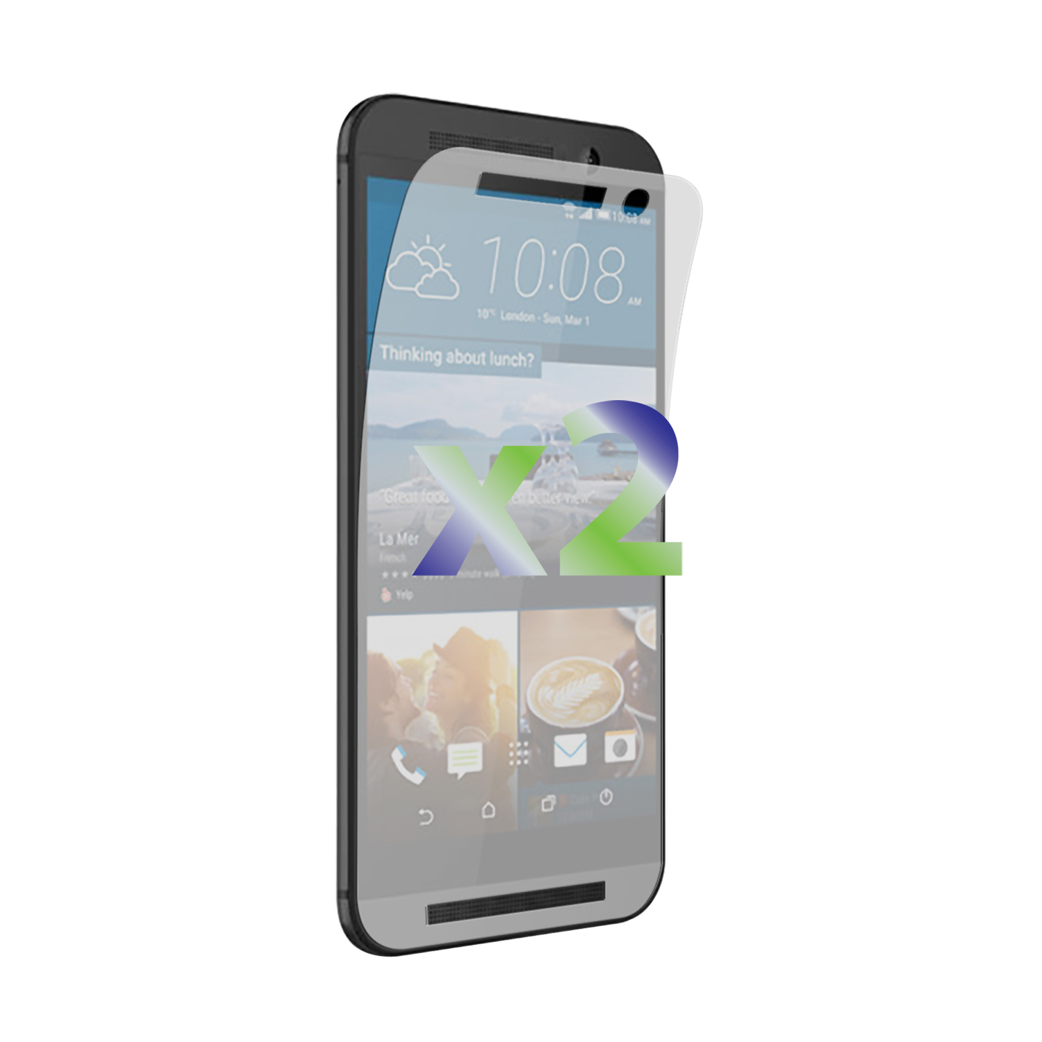 Exian Screen Protector Case for HTC One M9 - Clear