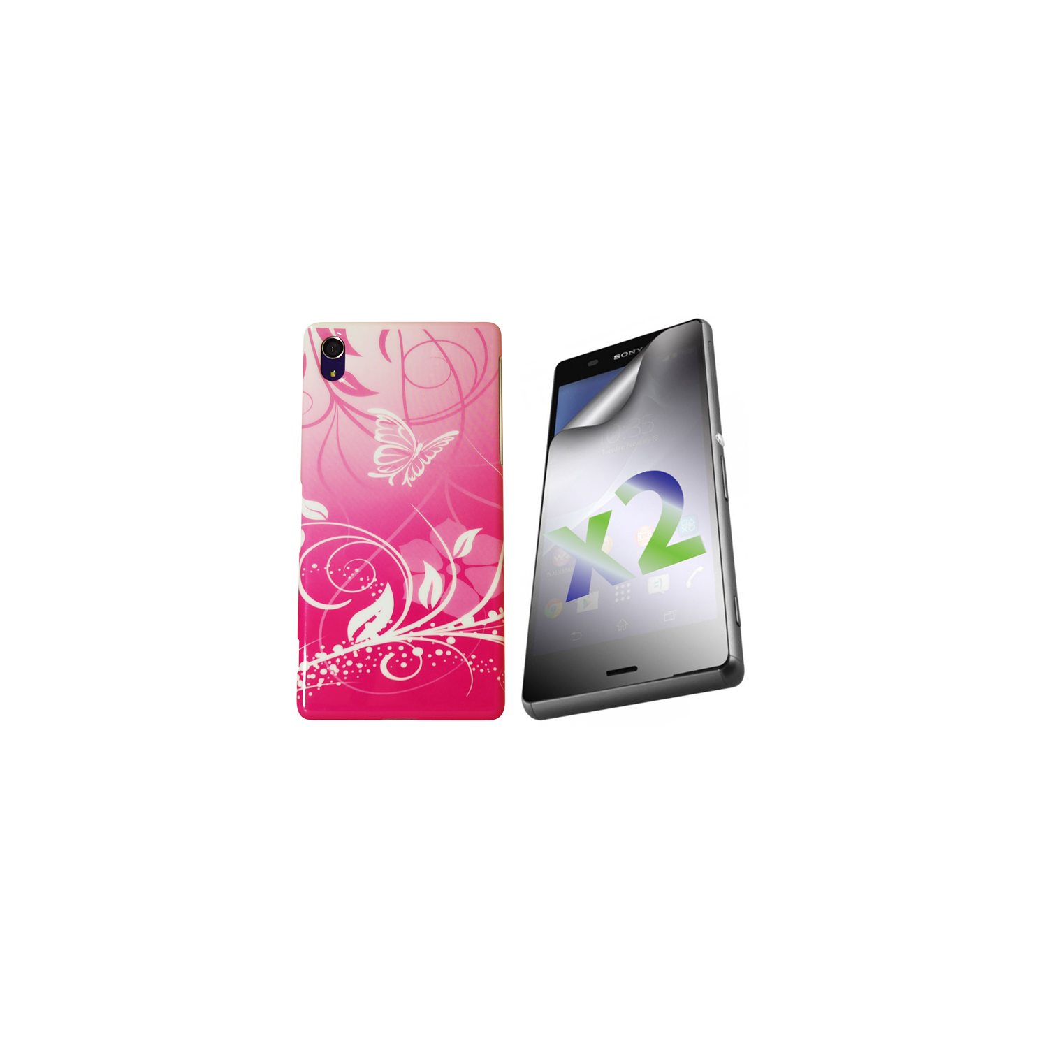 Exian Fitted Soft Shell Case for Sony Xperia Z3 - Pink