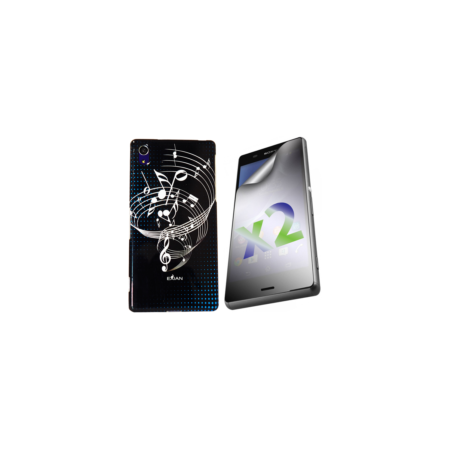 Exian Fitted Soft Shell Case for Sony Xperia Z3 - Black