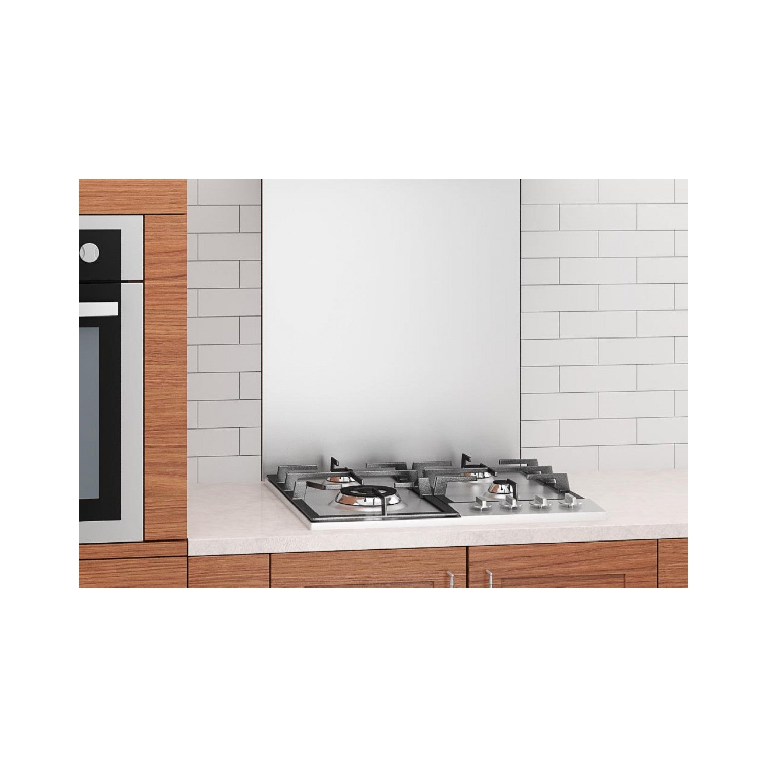 Surface de cuisson au gaz à 4 brûleurs de 24 po d'Ancona en acier inoxydable