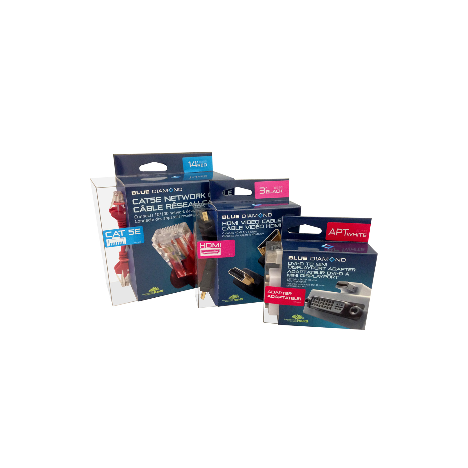 Retail Cat5e Network Patch Cable BL, 7ft