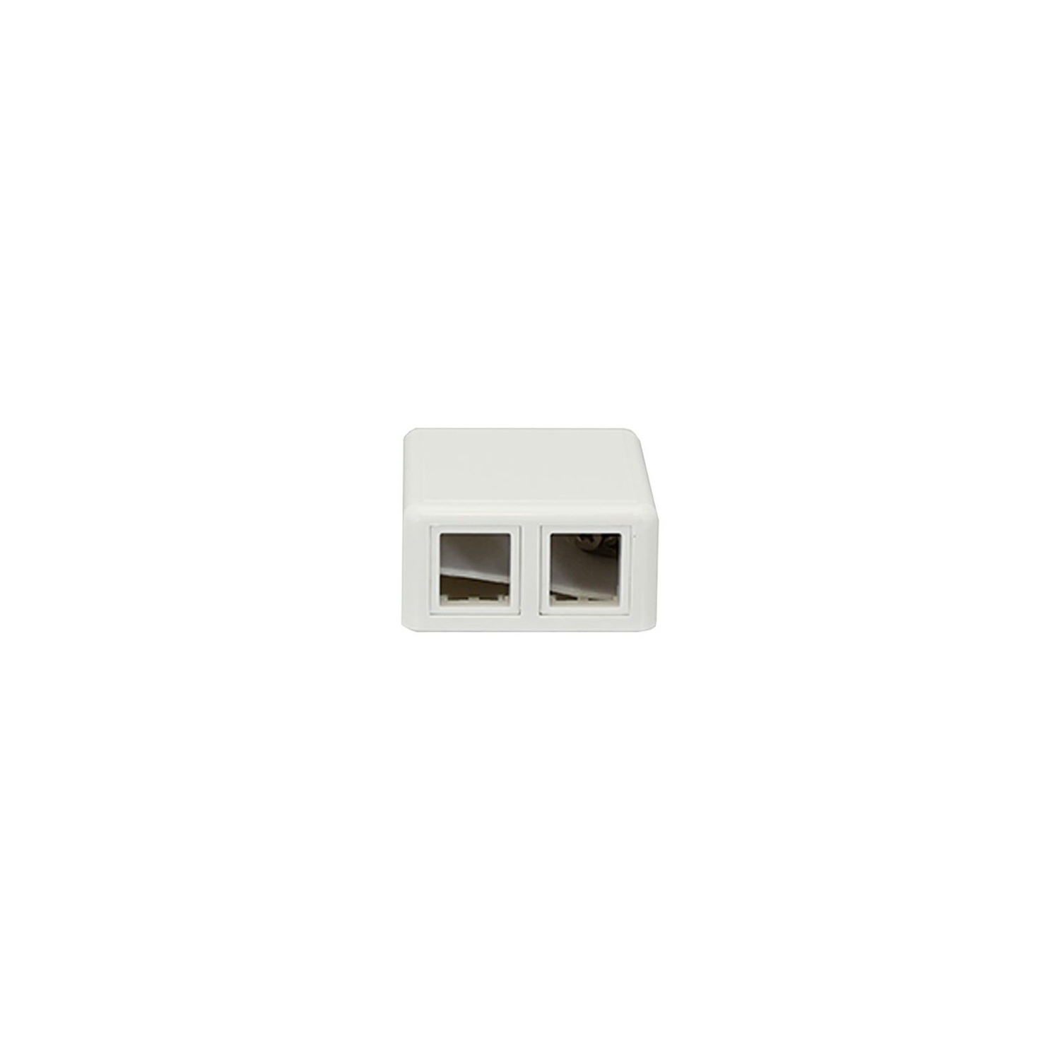 Wall Outlet for 2 Keystones - White