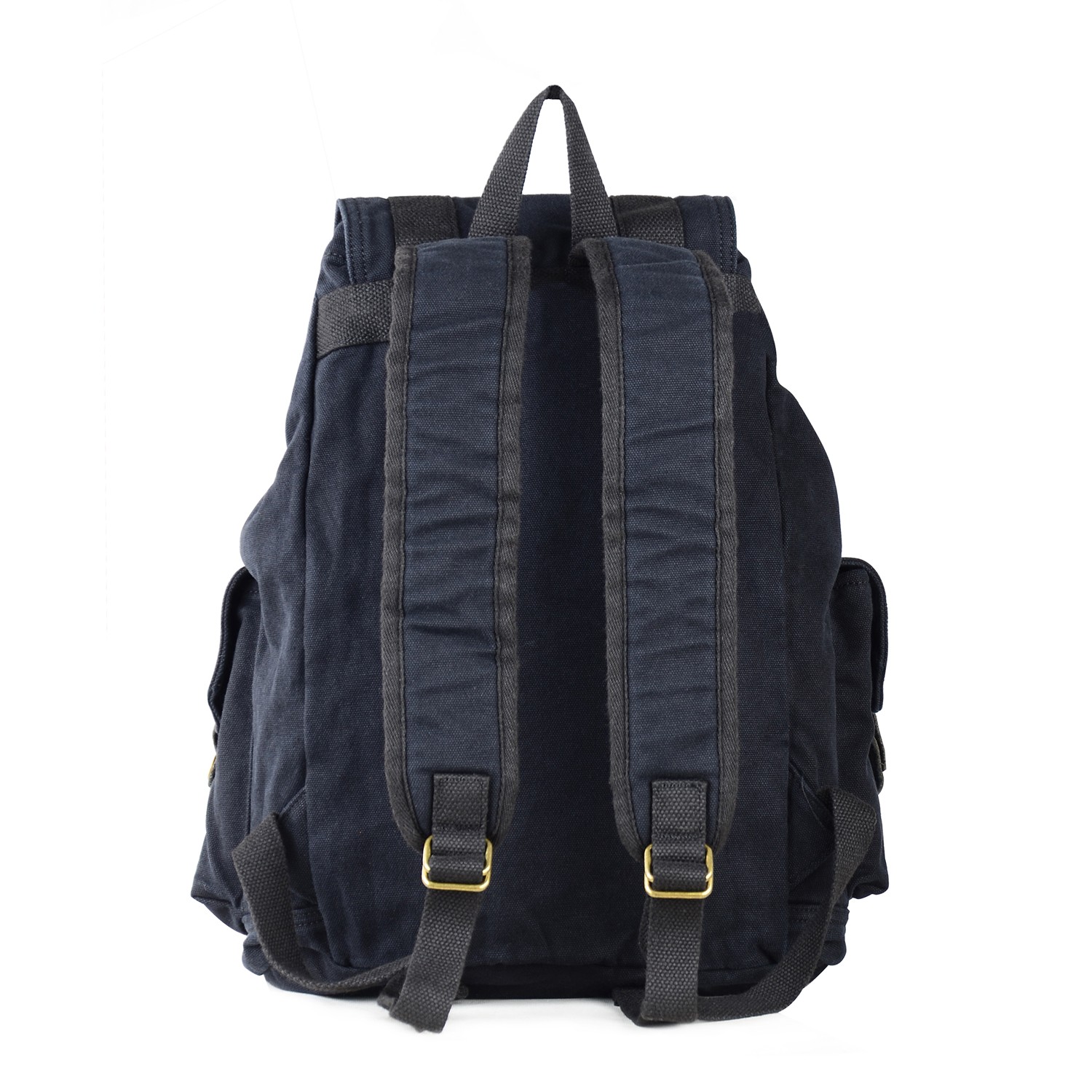 Gootium Canvas Backpack - Vintage Rucksack Unisex Casual Daypack, Black, Large