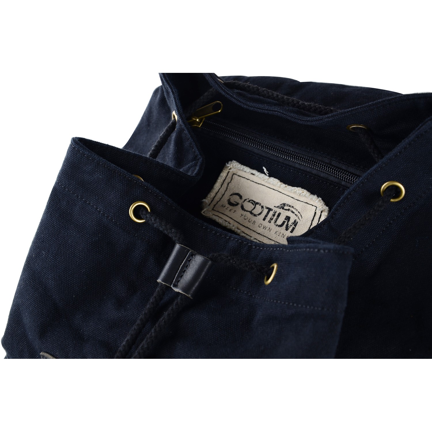 Sac à dos en toile de Gotium - Sac à dos unisexe décontracté Vintage, noir, moyen