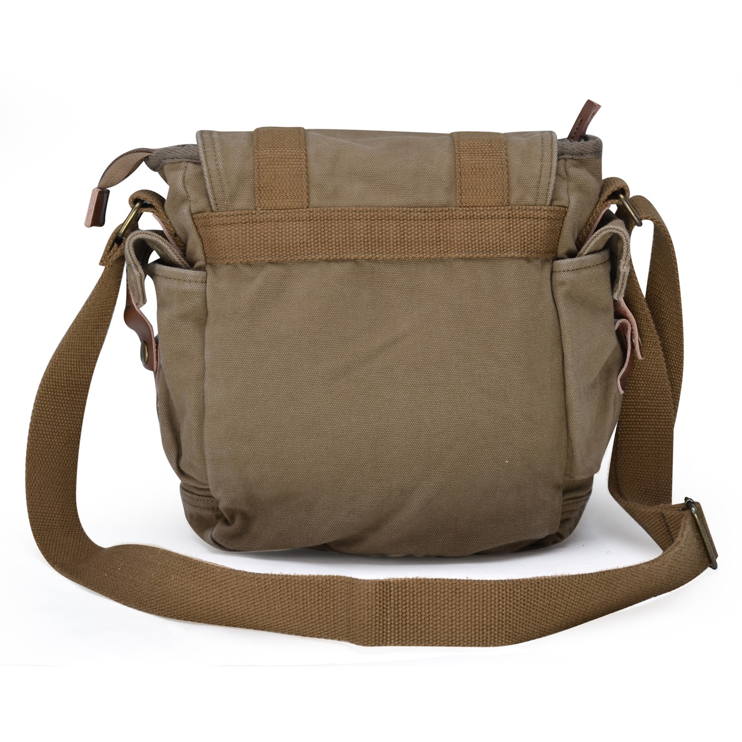 Gootium Vintage Canvas Messenger Bag Small Shoulder Bag Crossbody Satchel, Army Green