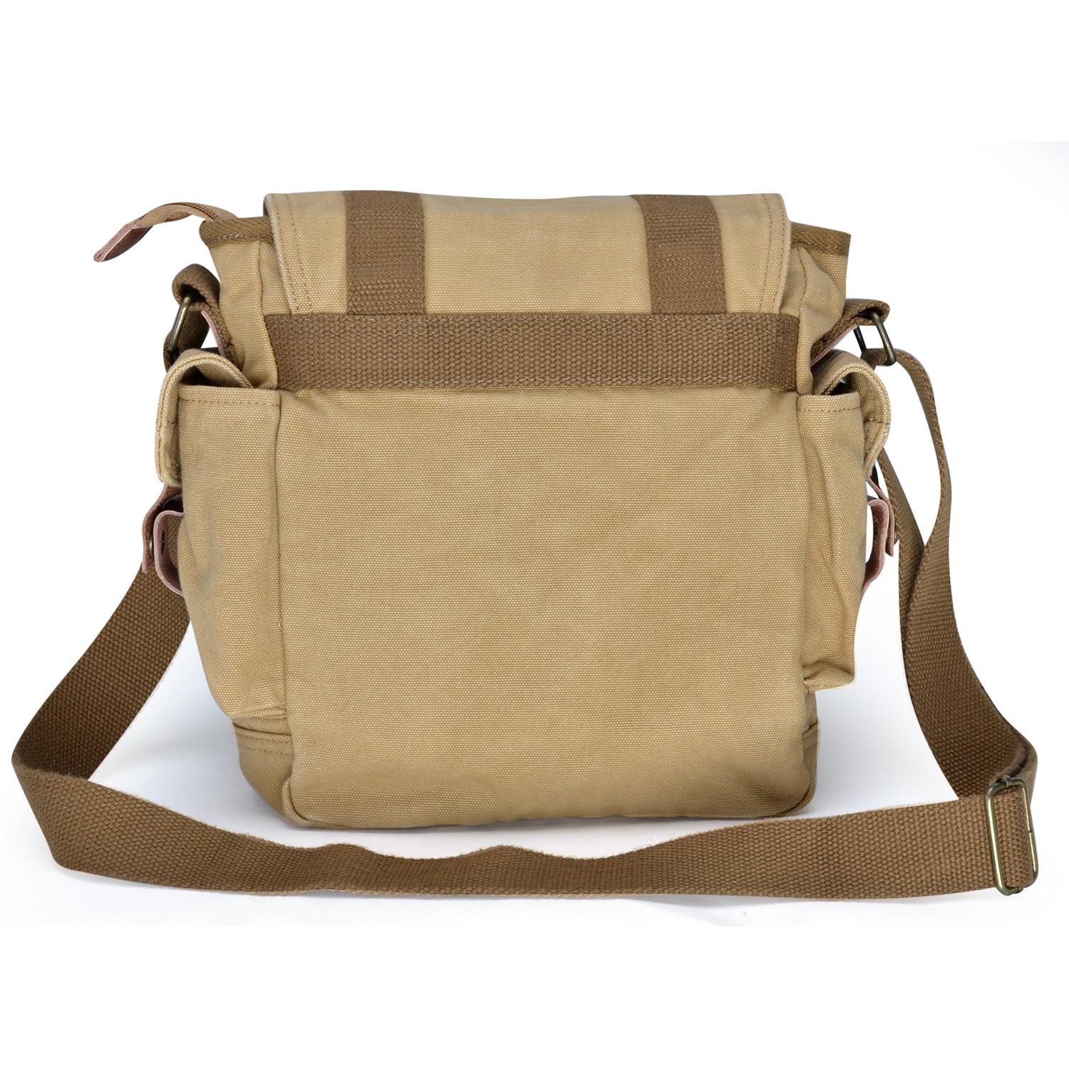 Gootium Vintage Canvas Messenger Bag Small Shoulder Bag Crossbody Satchel,  Khaki