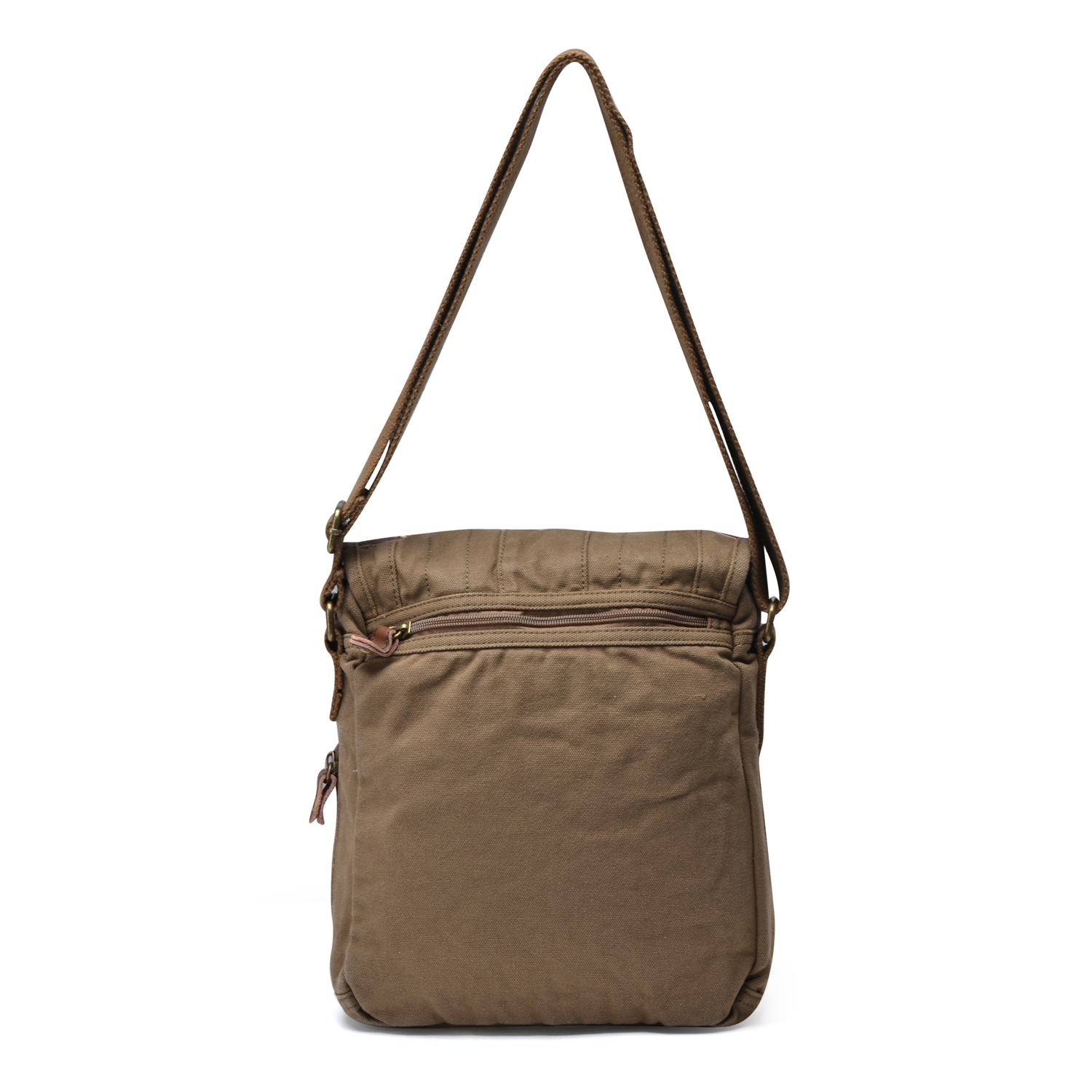 Gootium Small Vintage Canvas Messenger Bag Unisex Crossbody Shoulder Satchel, Army Green