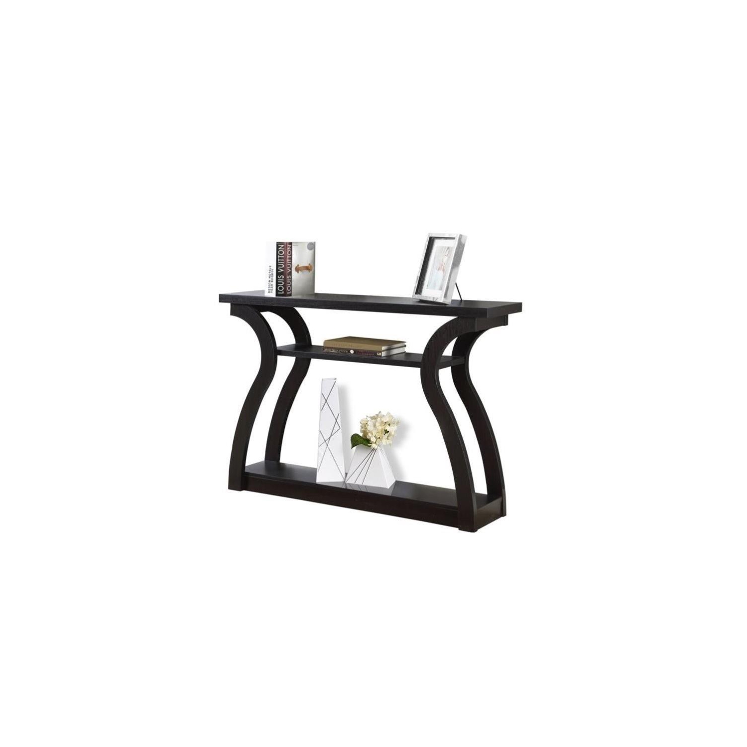 Accent Table Console Entryway Narrow Sofa Bedroom Laminate Brown