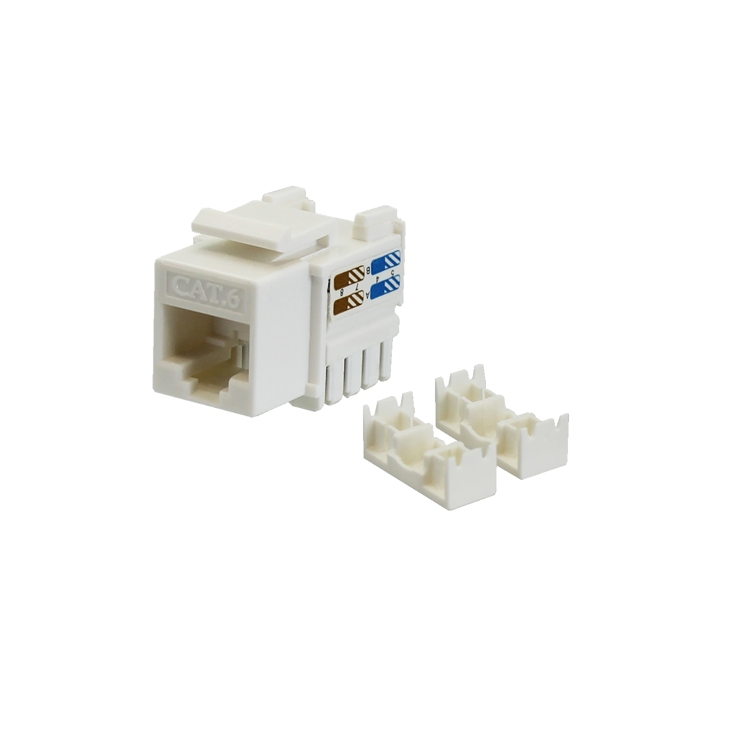 Cat6 RJ45 Keystone Jack - White